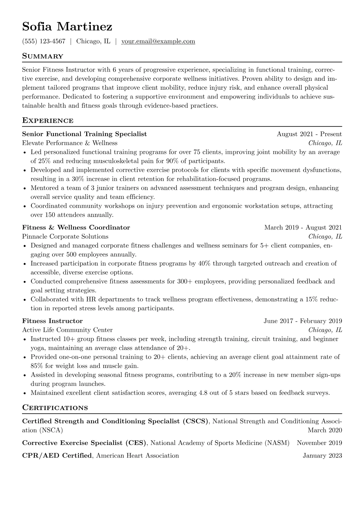 Senior Fitness version - Page 1