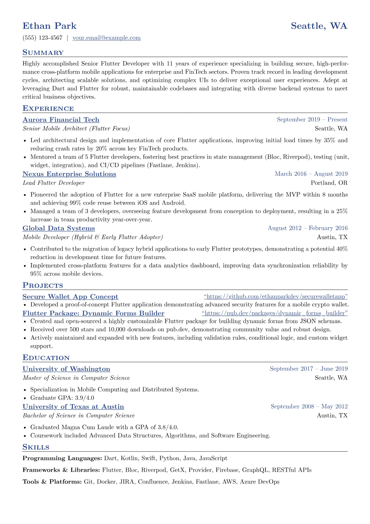 Senior Flutter version - Page 1