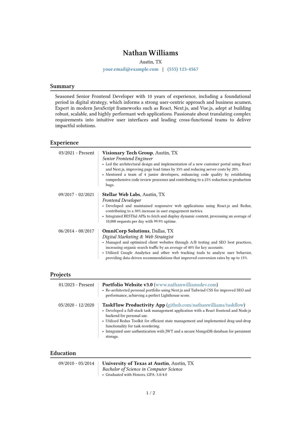 Career changer version - Page 1