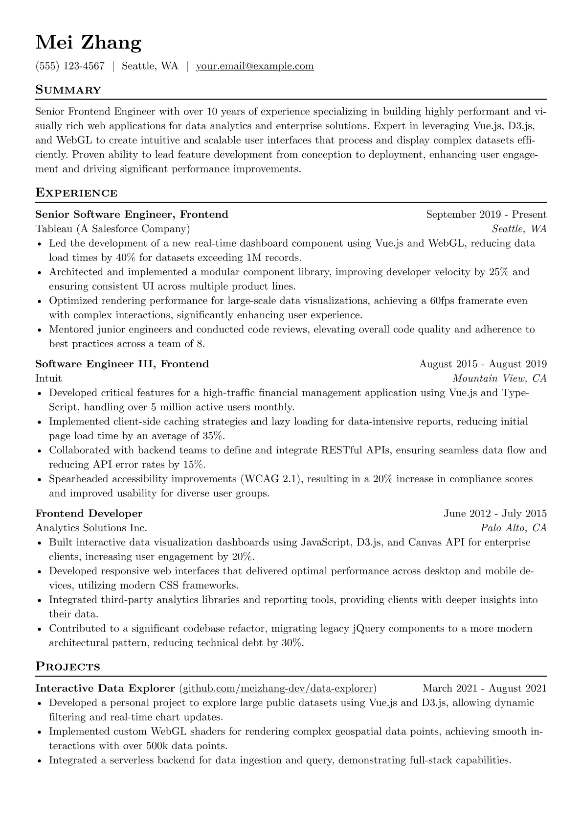 Senior Frontend version - Page 1