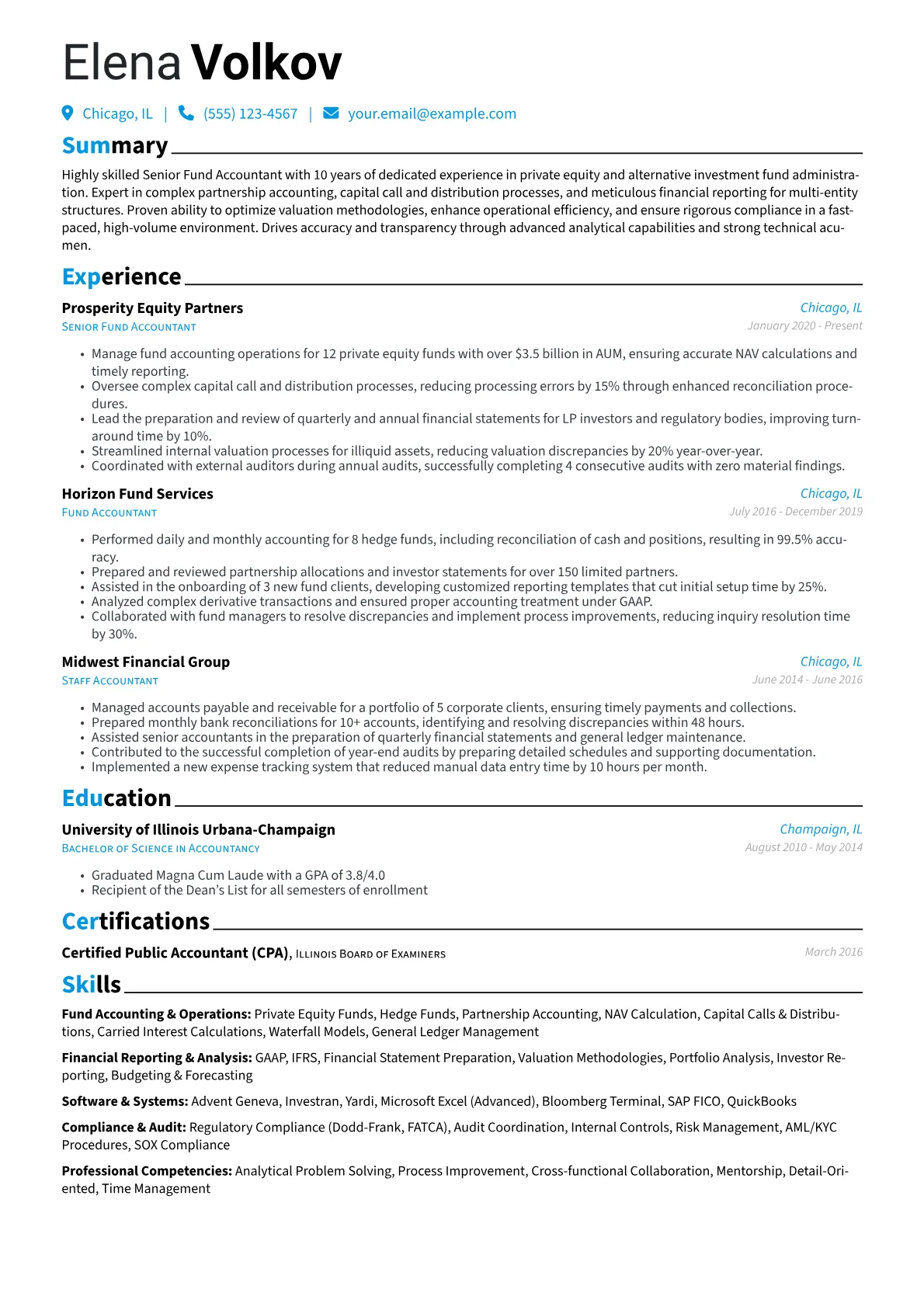 Senior Fund Accountant version - Page 1