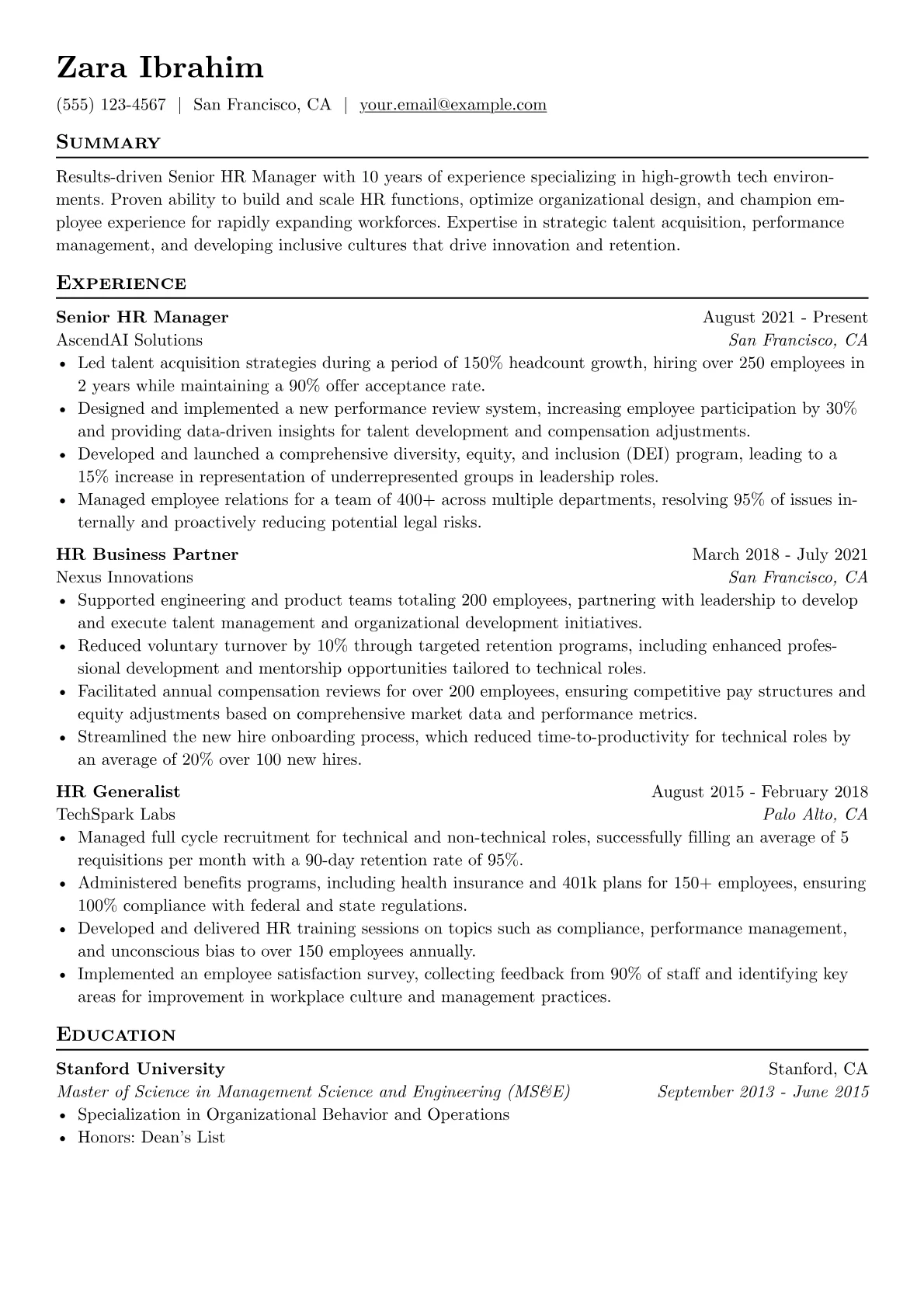 Senior HR Manager version - Page 1