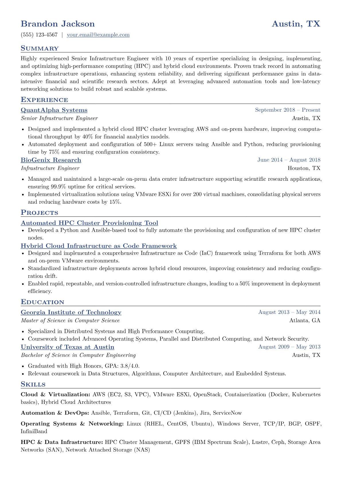 Senior Infrastructure version - Page 1