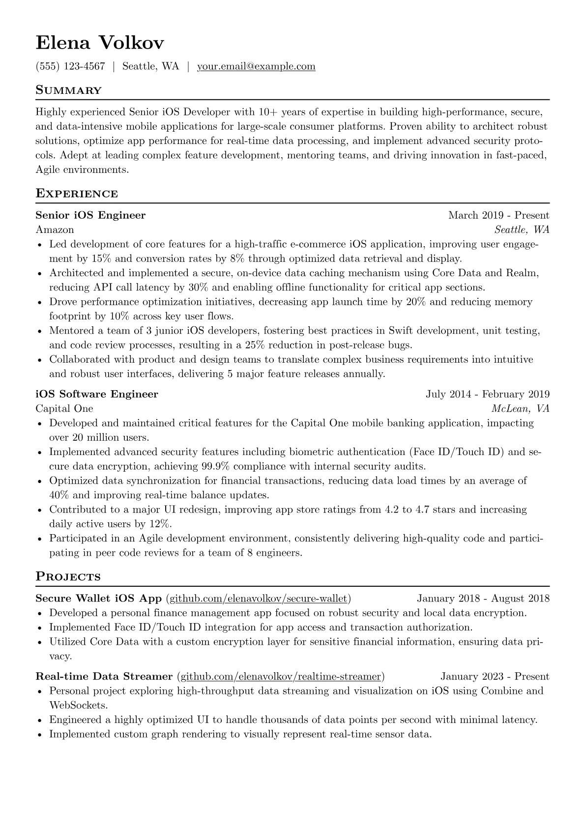 Senior iOS Developer version - Page 1