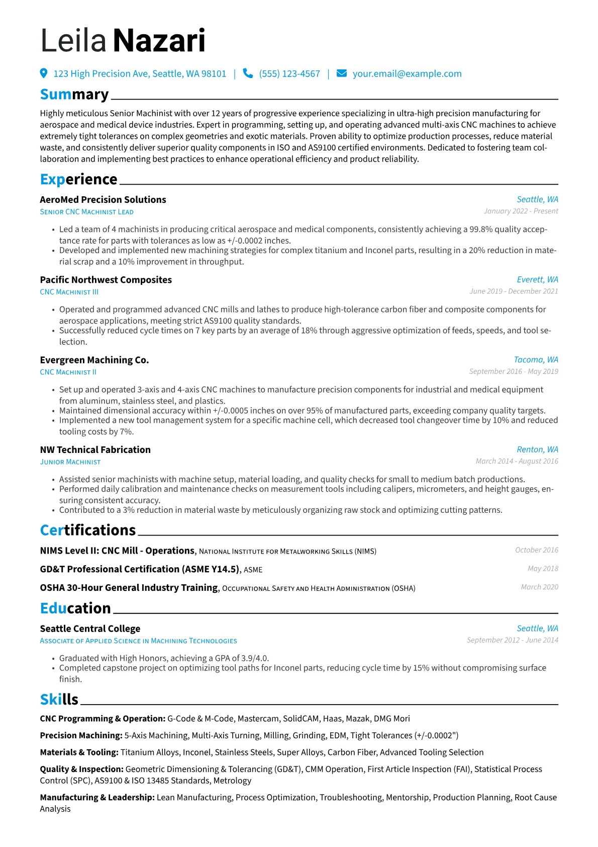 Senior Machinist version - Page 1