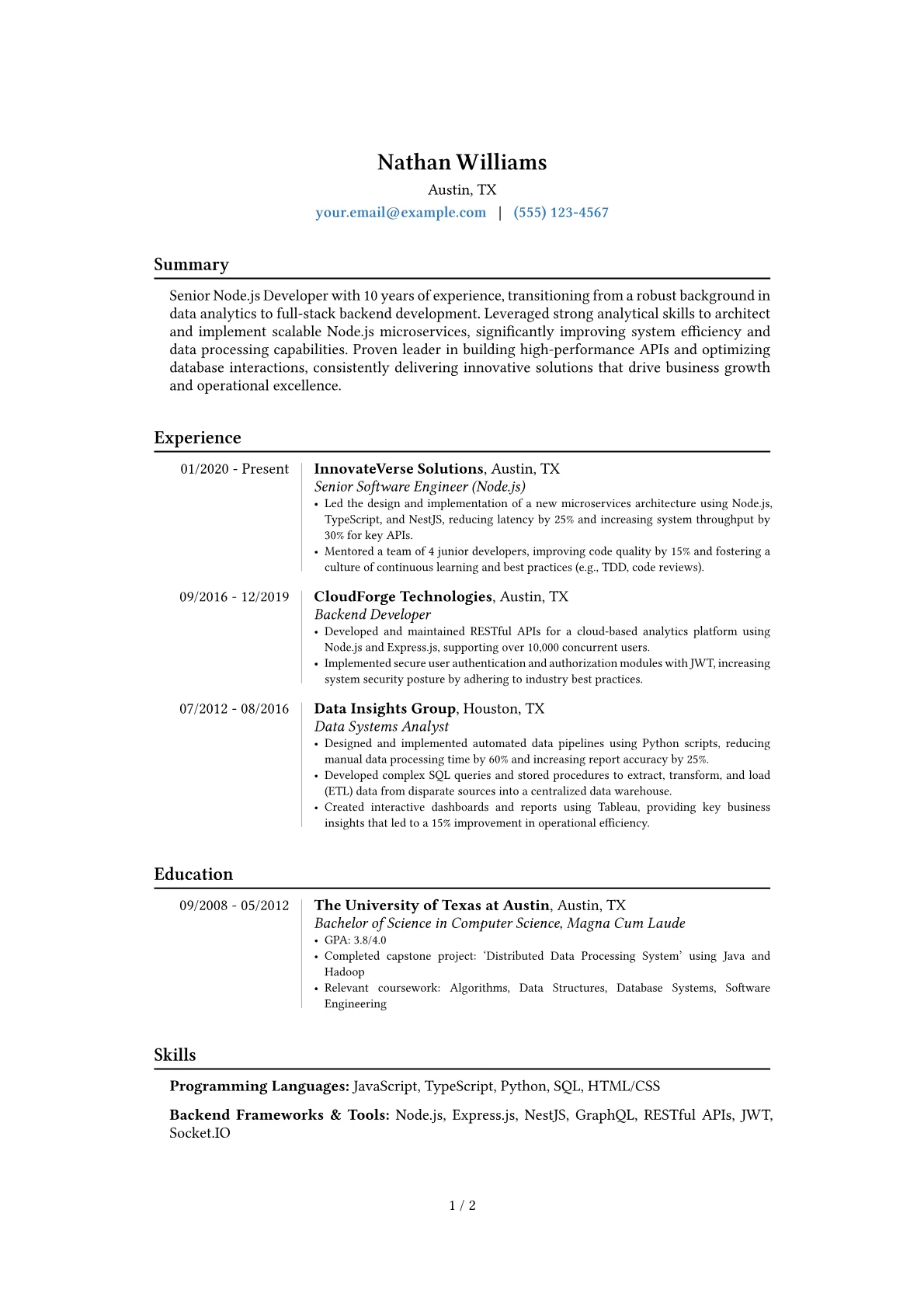 Career changer version - Page 1