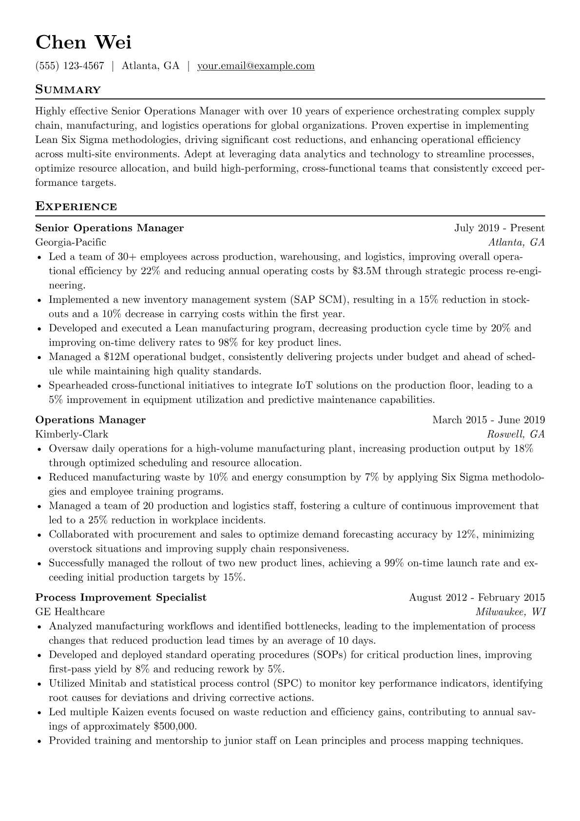 Senior Operations version - Page 1