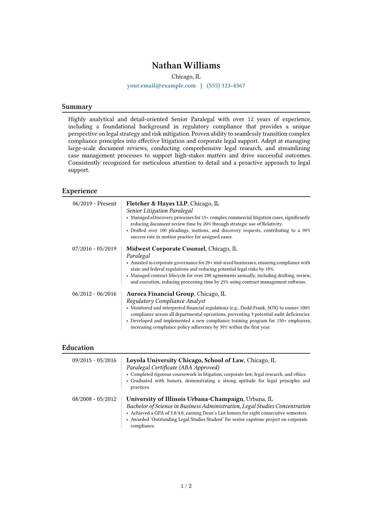 Career changer version - Page 1