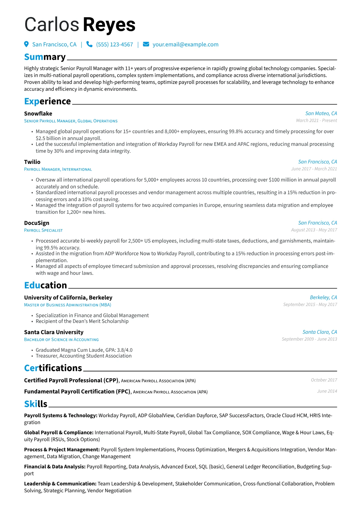 Senior Payroll Manager version - Page 1