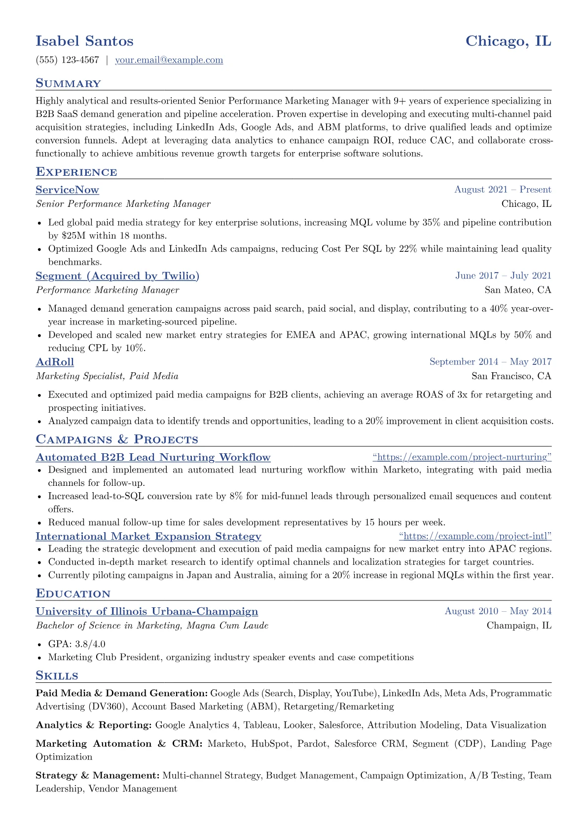 B2B SaaS Specialization version - Page 1