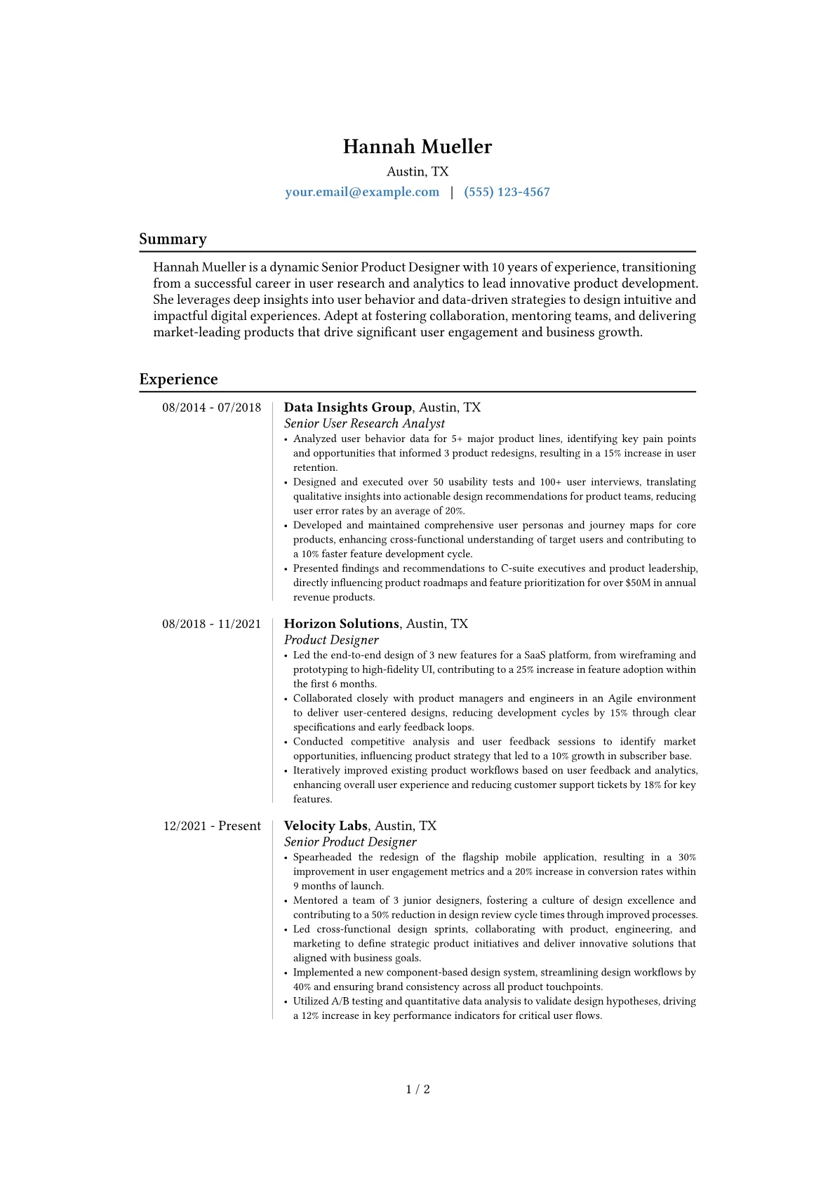 Career changer version - Page 1