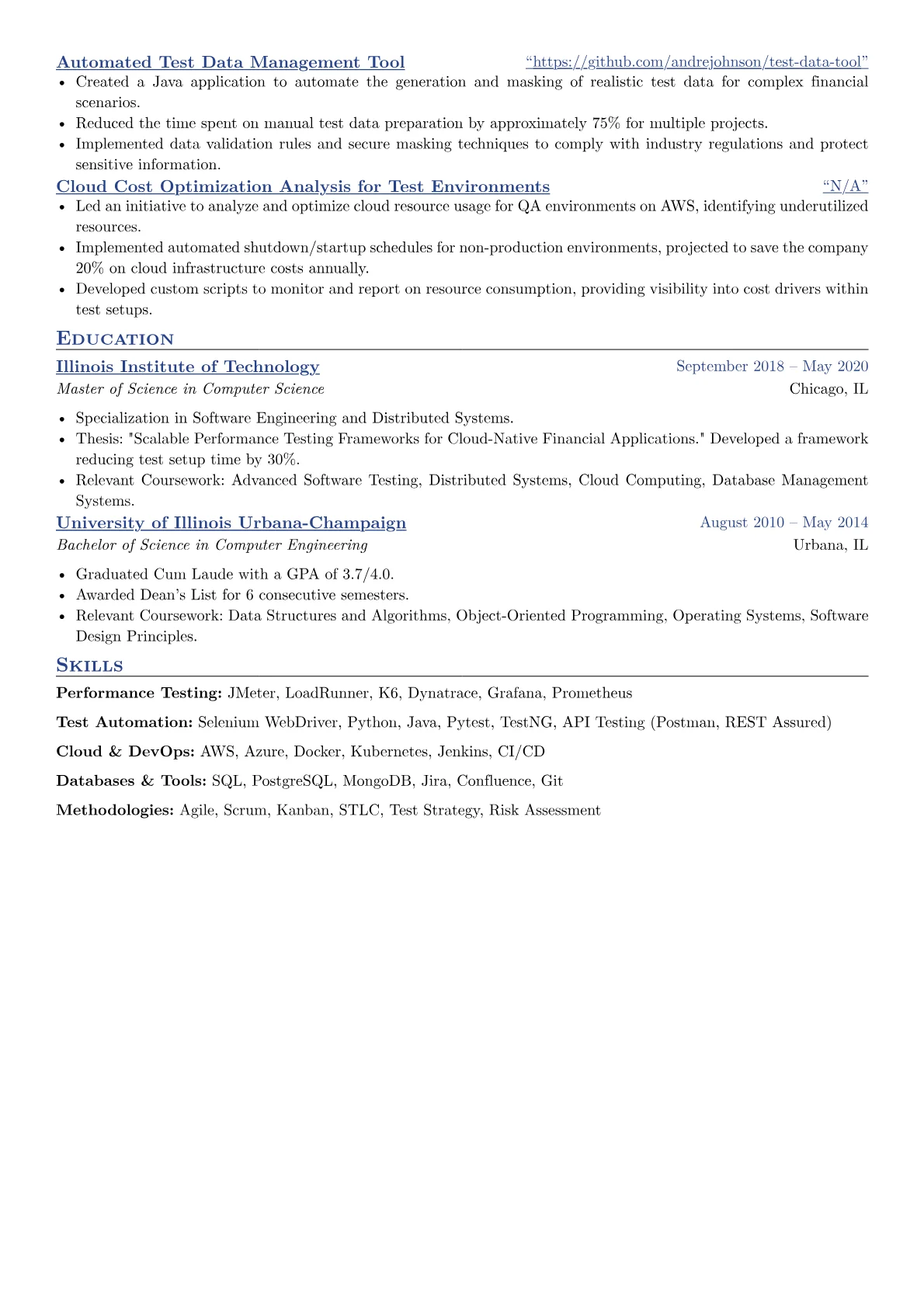 Senior QA Analyst resume example, Senior QA Analyst, page 2