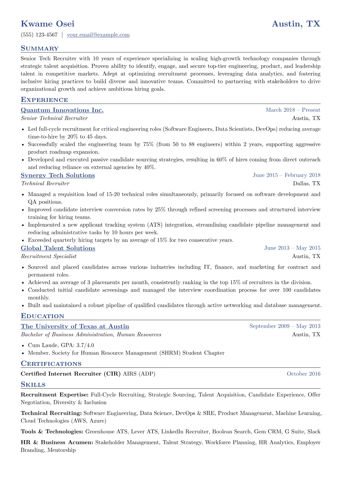 Senior Technical Recruiter version - Page 1