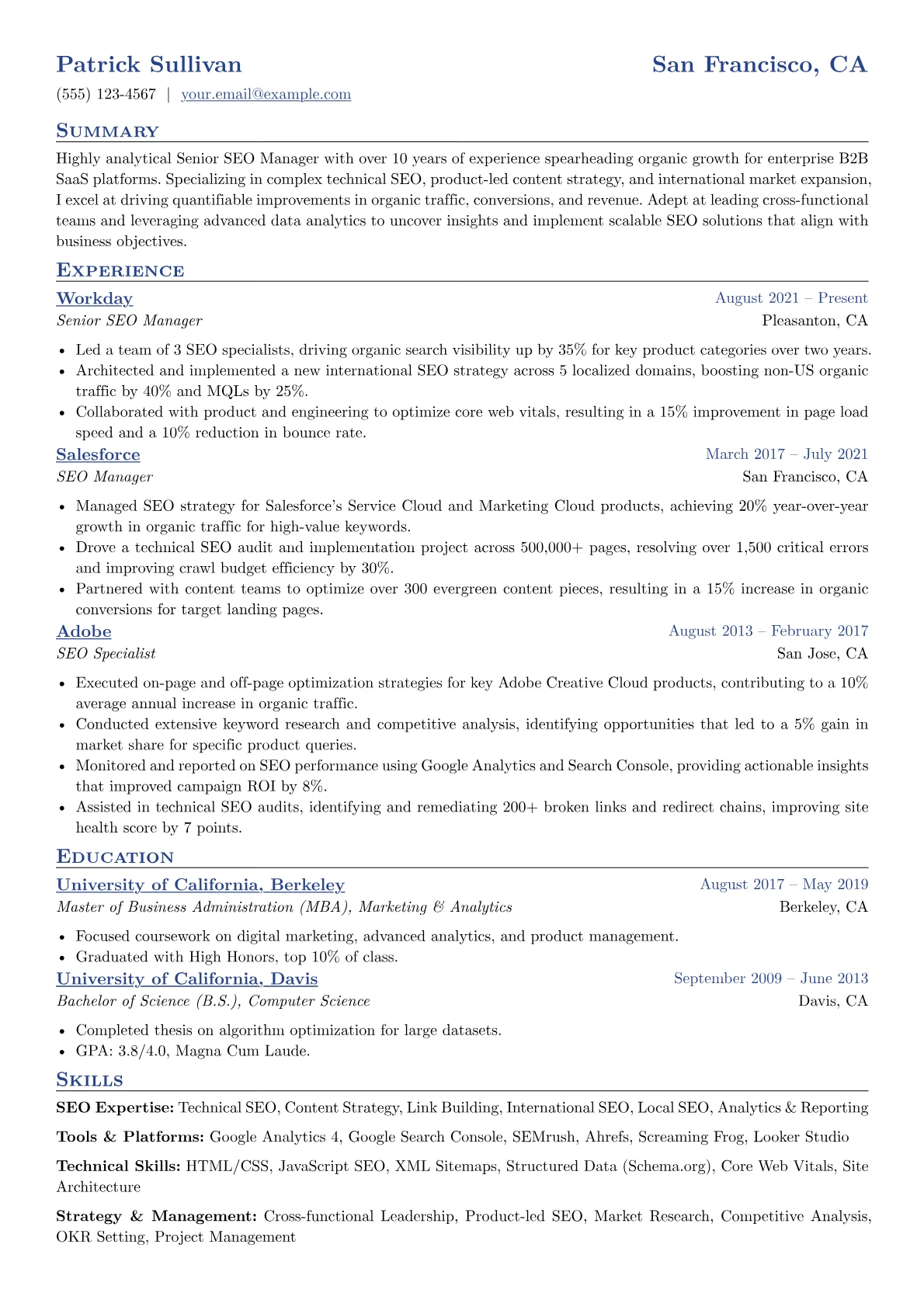 Senior SEO Manager version - Page 1