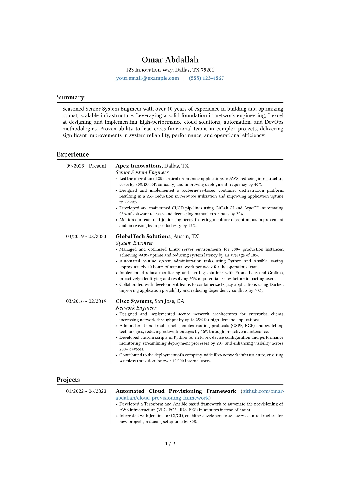 Career changer version - Page 1