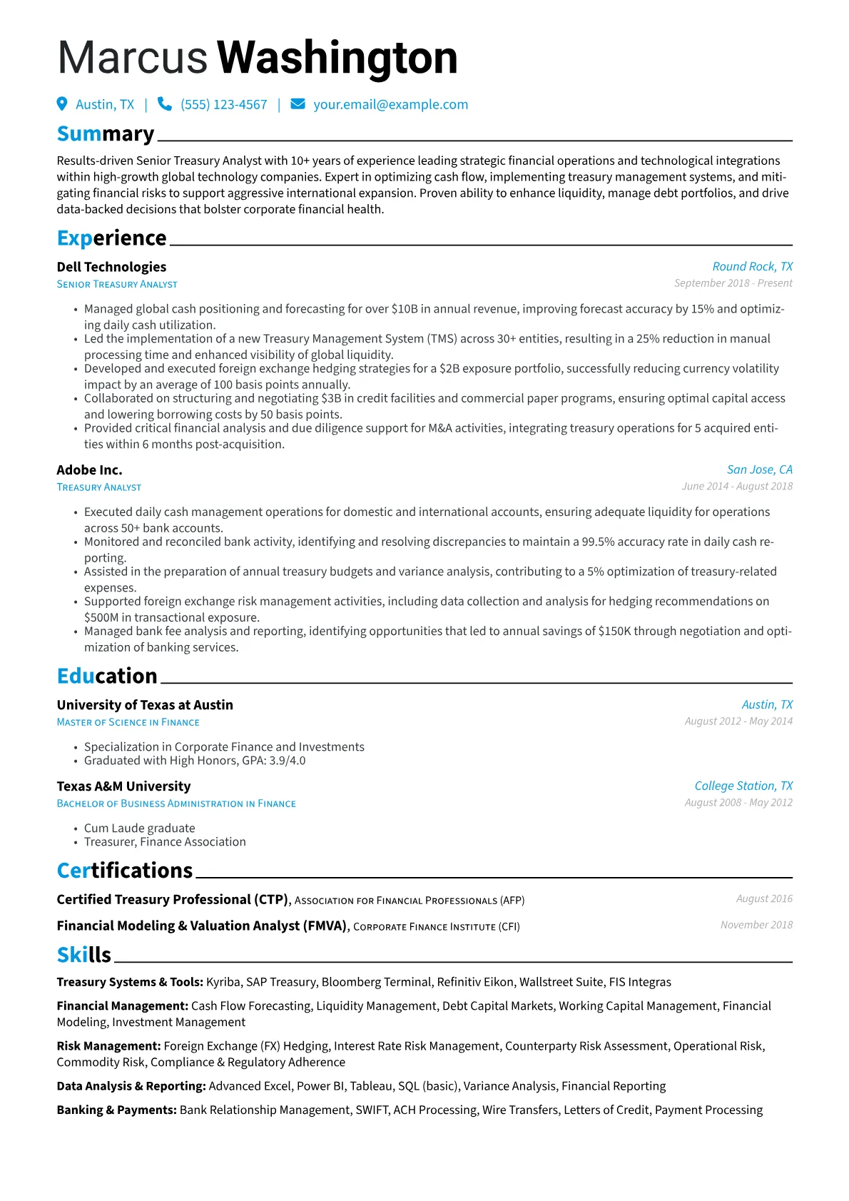 Senior Treasury version - Page 1
