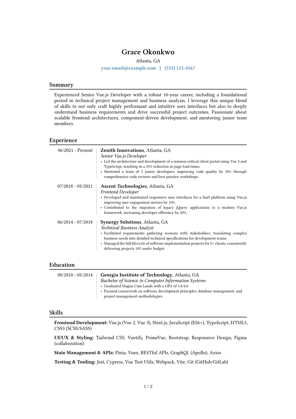 Career changer version - Page 1