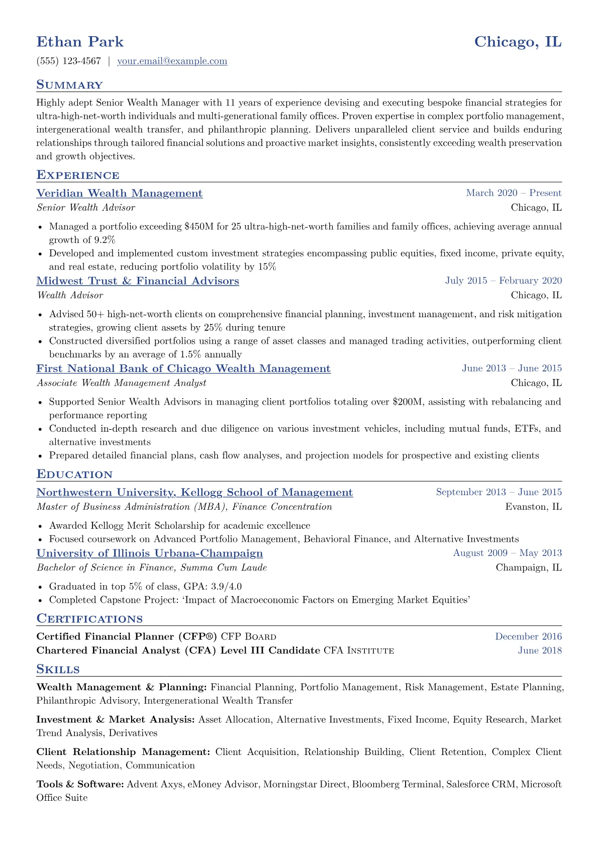 Senior Wealth Manager version - Page 1