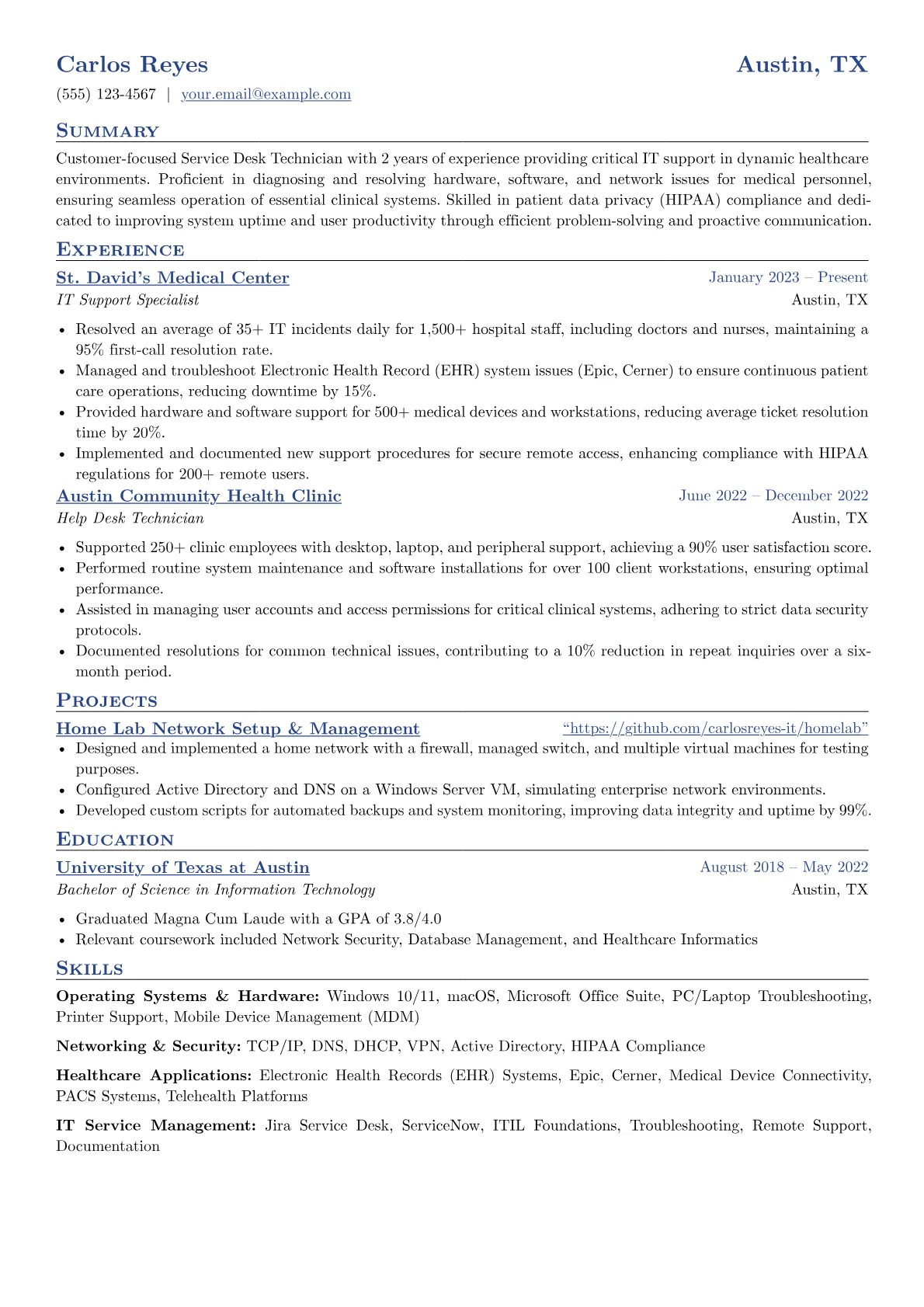 Healthcare IT Specialist version - Page 1