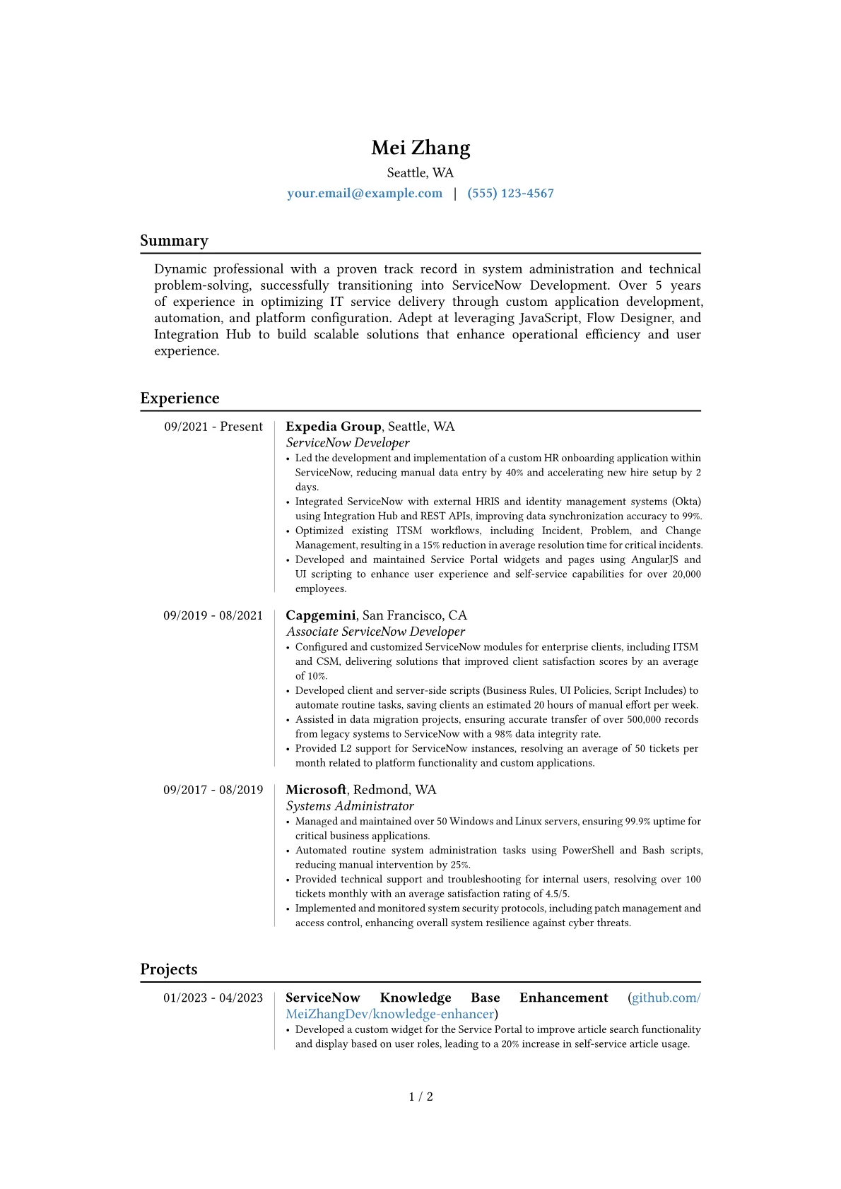 Career changer version - Page 1