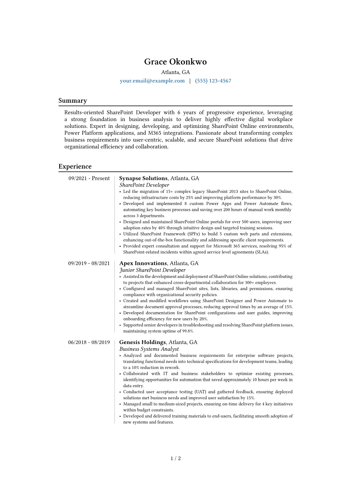 Career changer version - Page 1