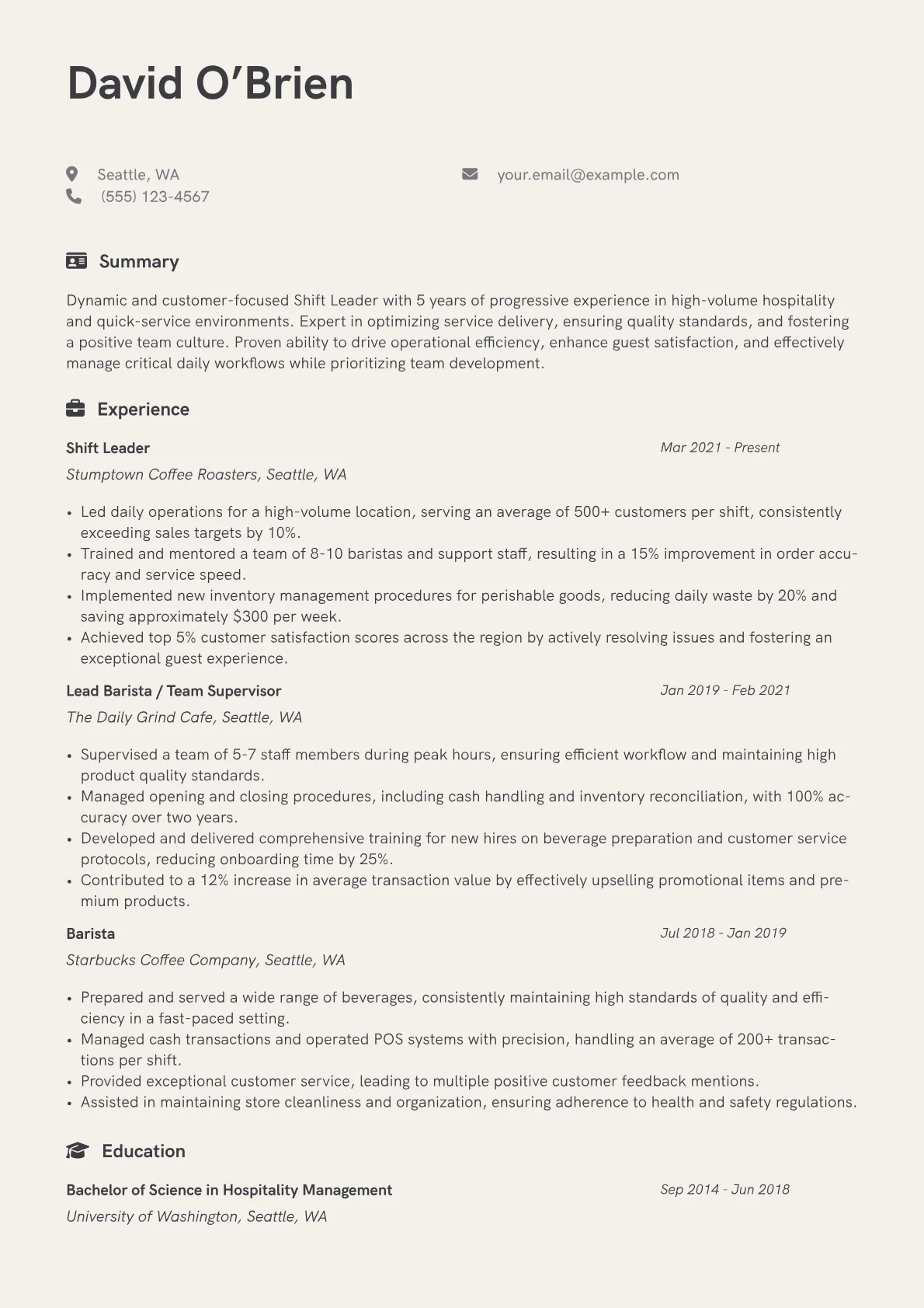 Shift Leader version - Page 1