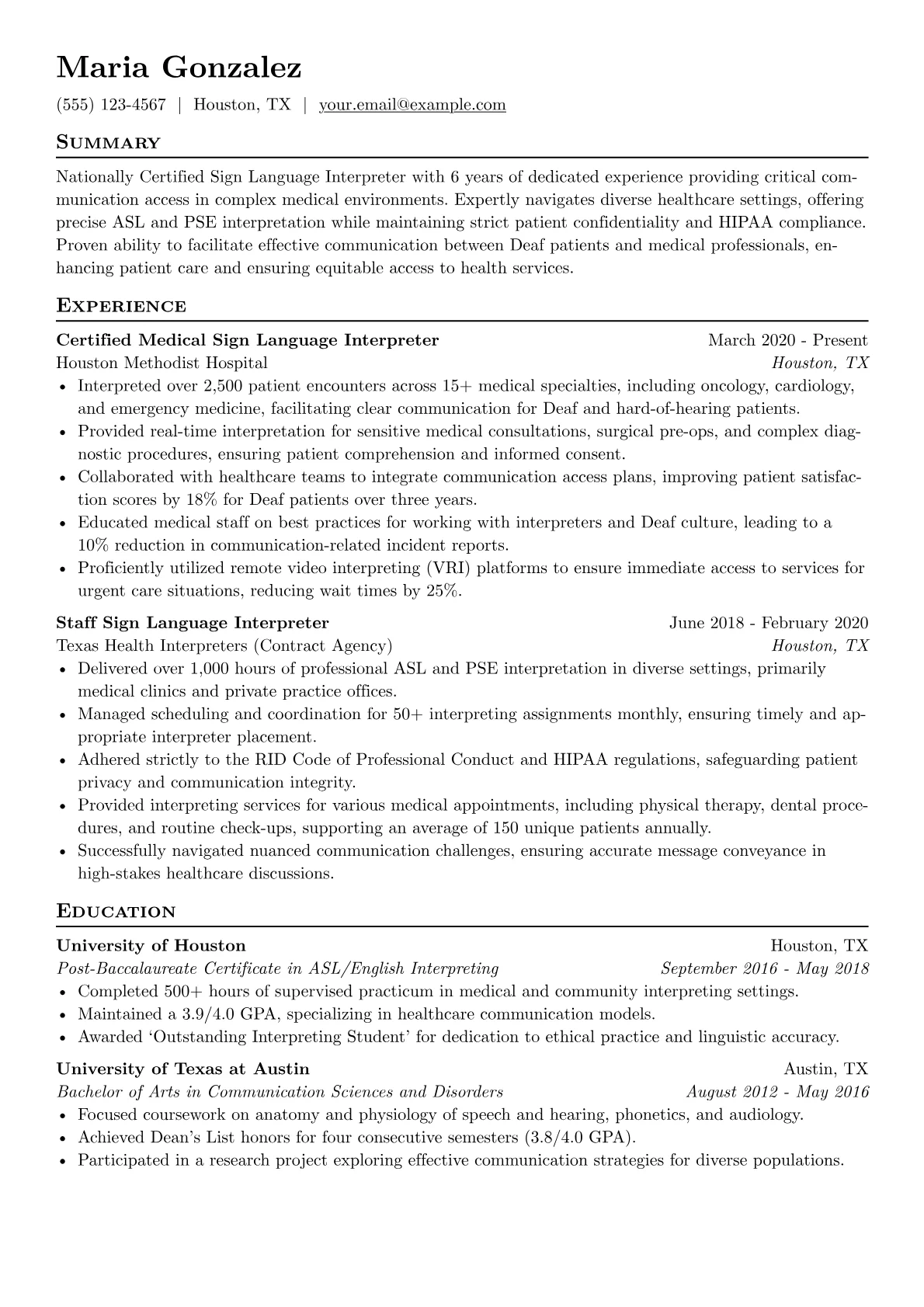 Medical Interpreter version - Page 1