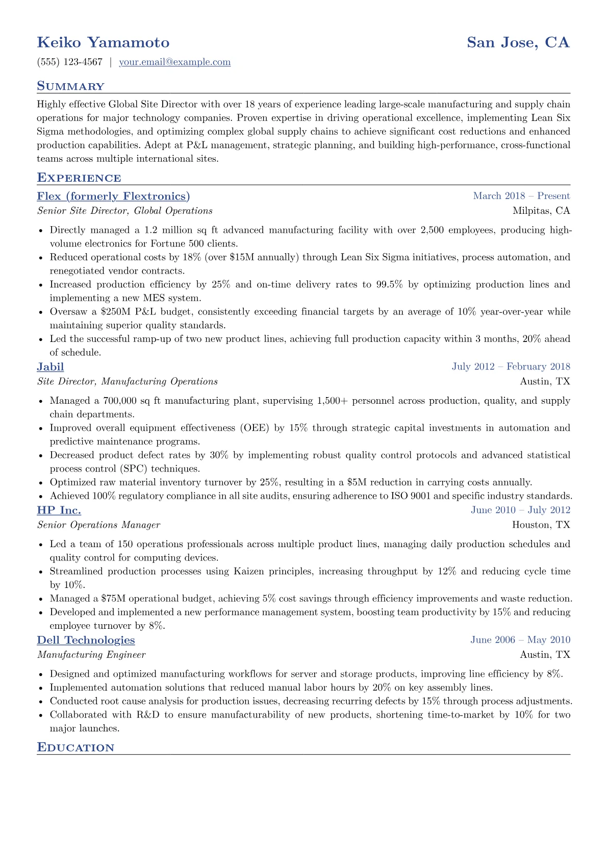 Global Manufacturing version - Page 1