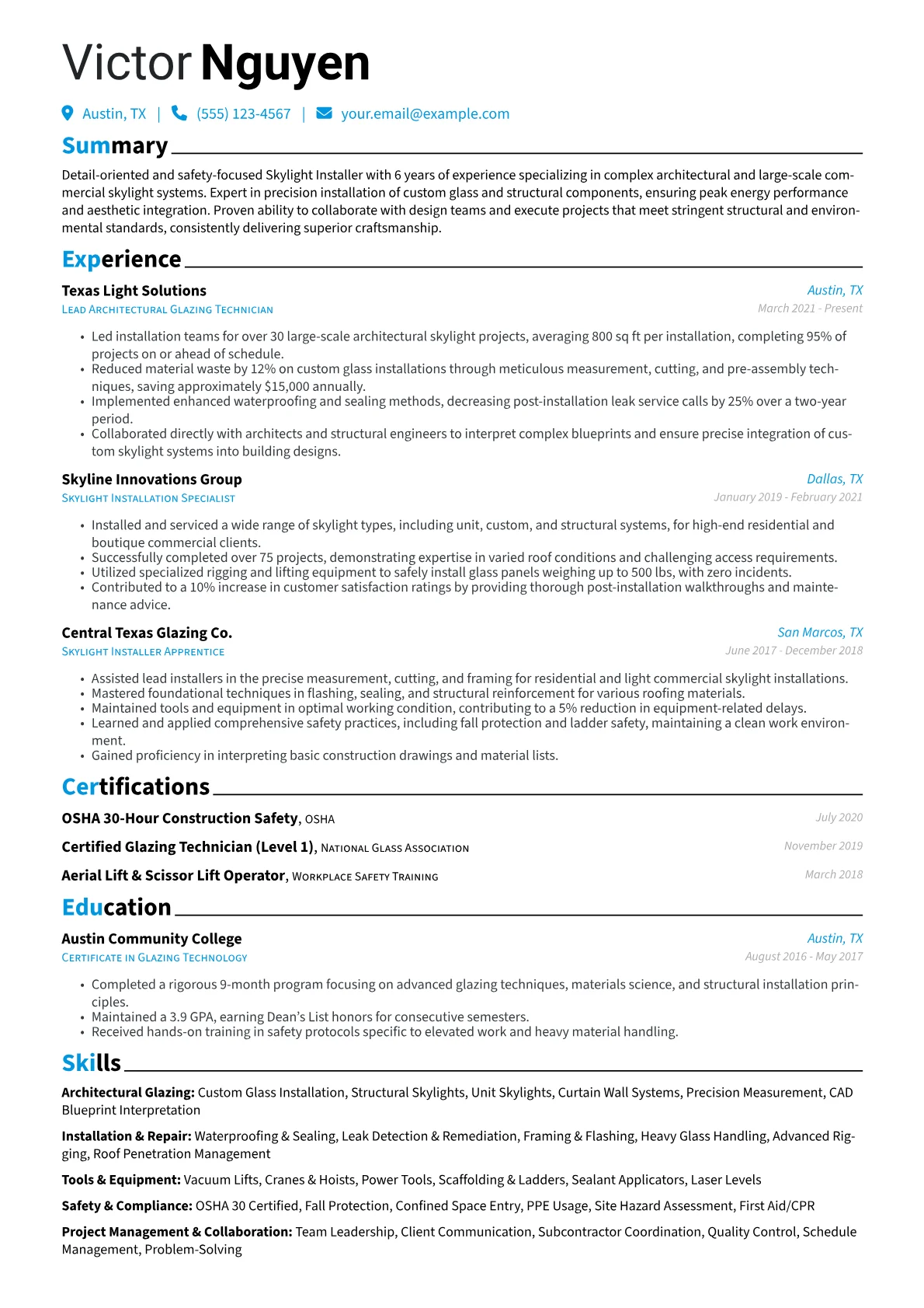 Skylight Installer version - Page 1