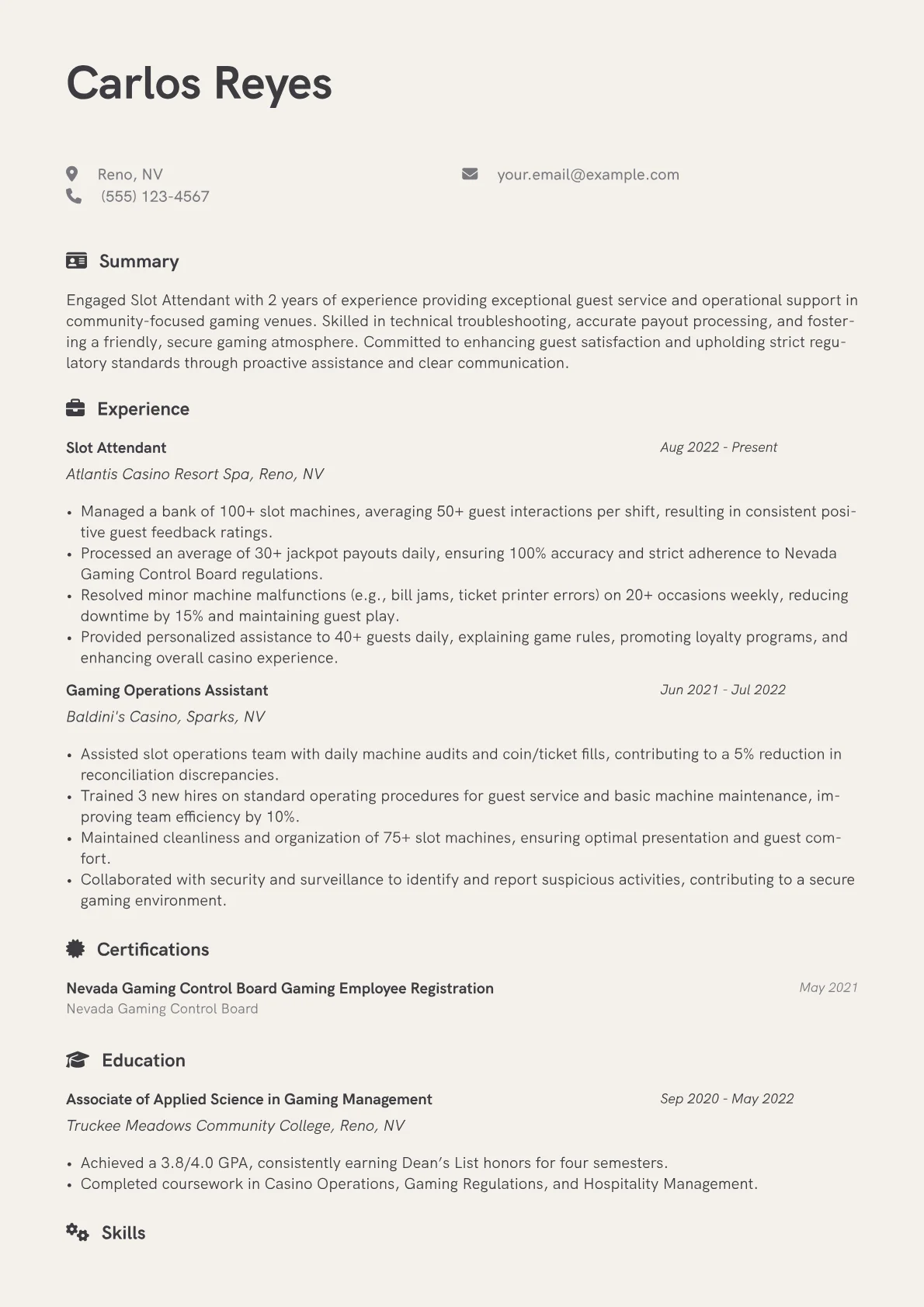 Slot Attendant version - Page 1
