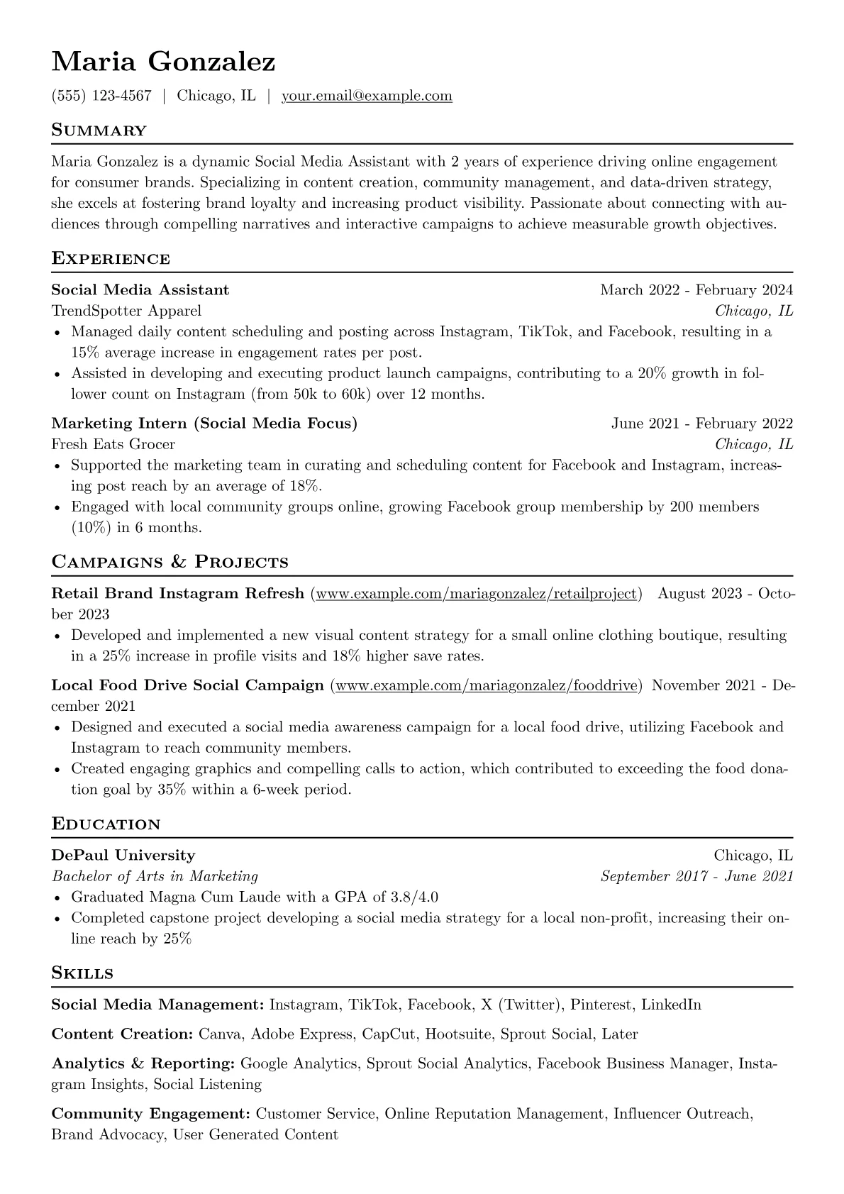 Social Media Assistant version - Page 1