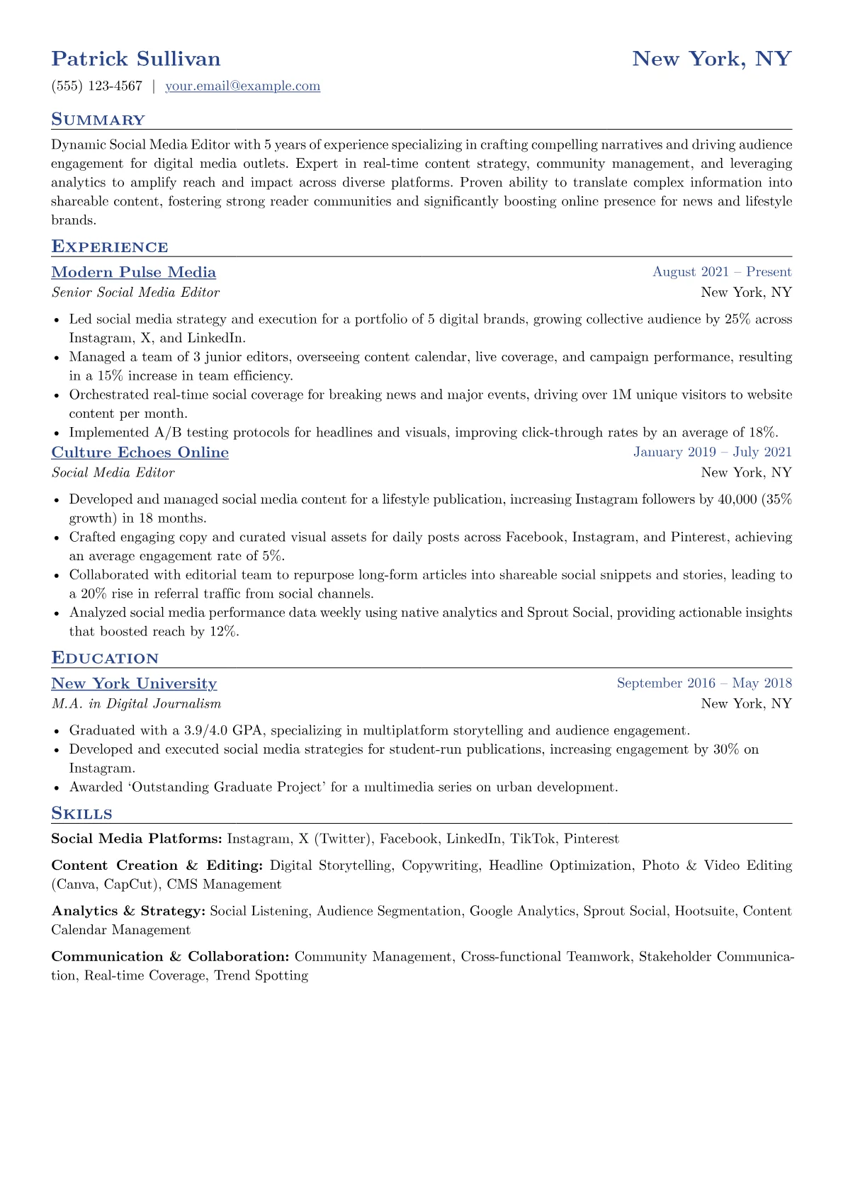 Social Media Platforms version - Page 1