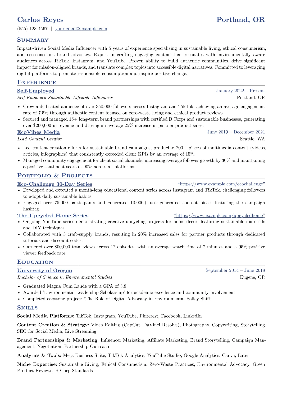 Social Media Influencer version - Page 1