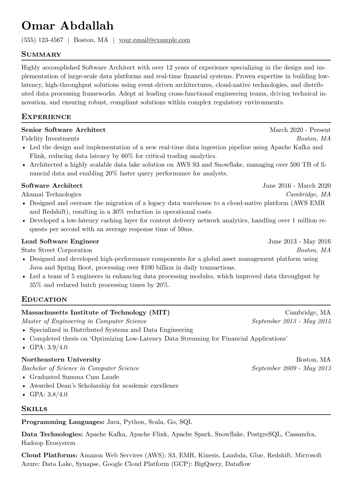 Software Architect version - Page 1