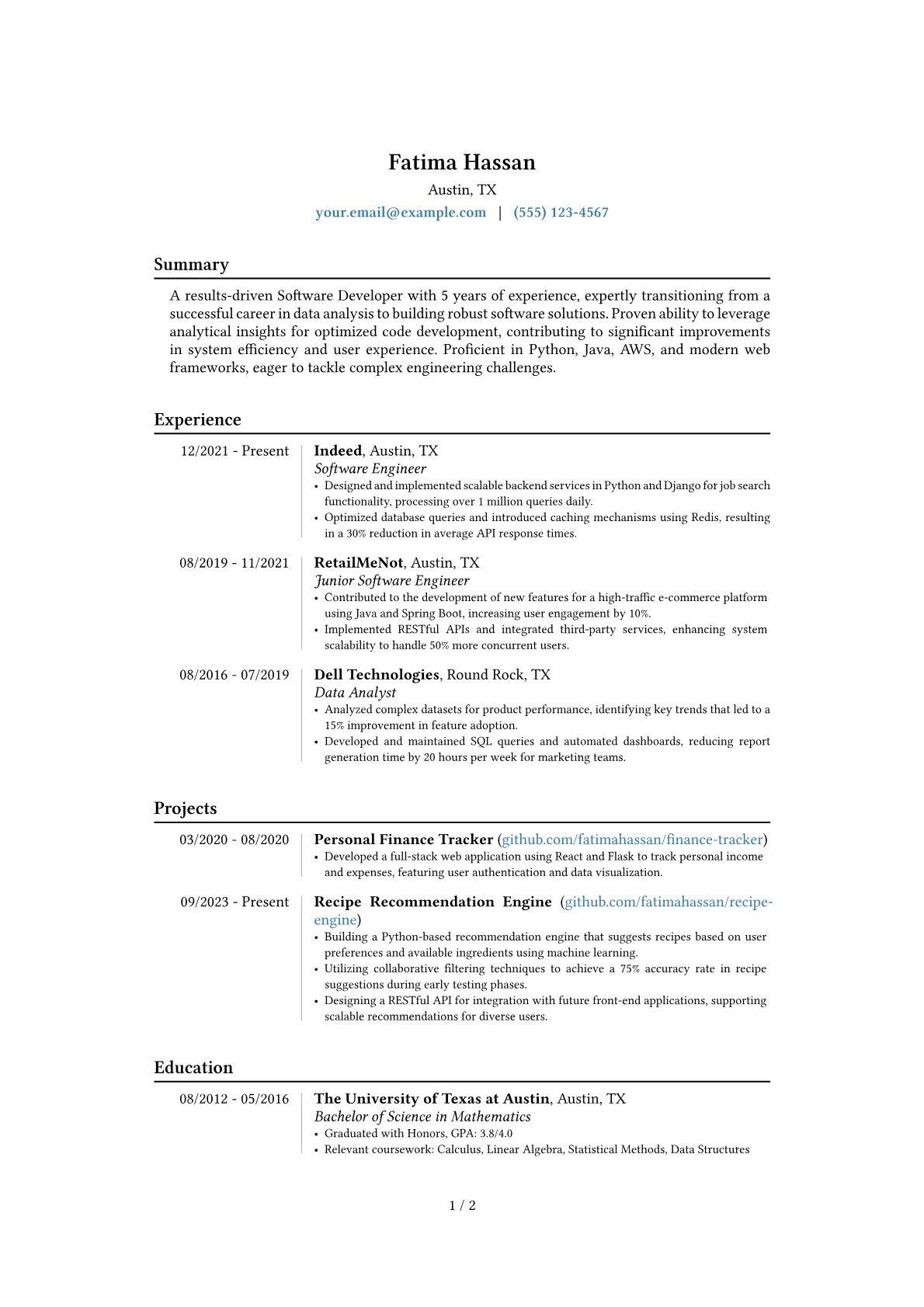 Career changer version - Page 1