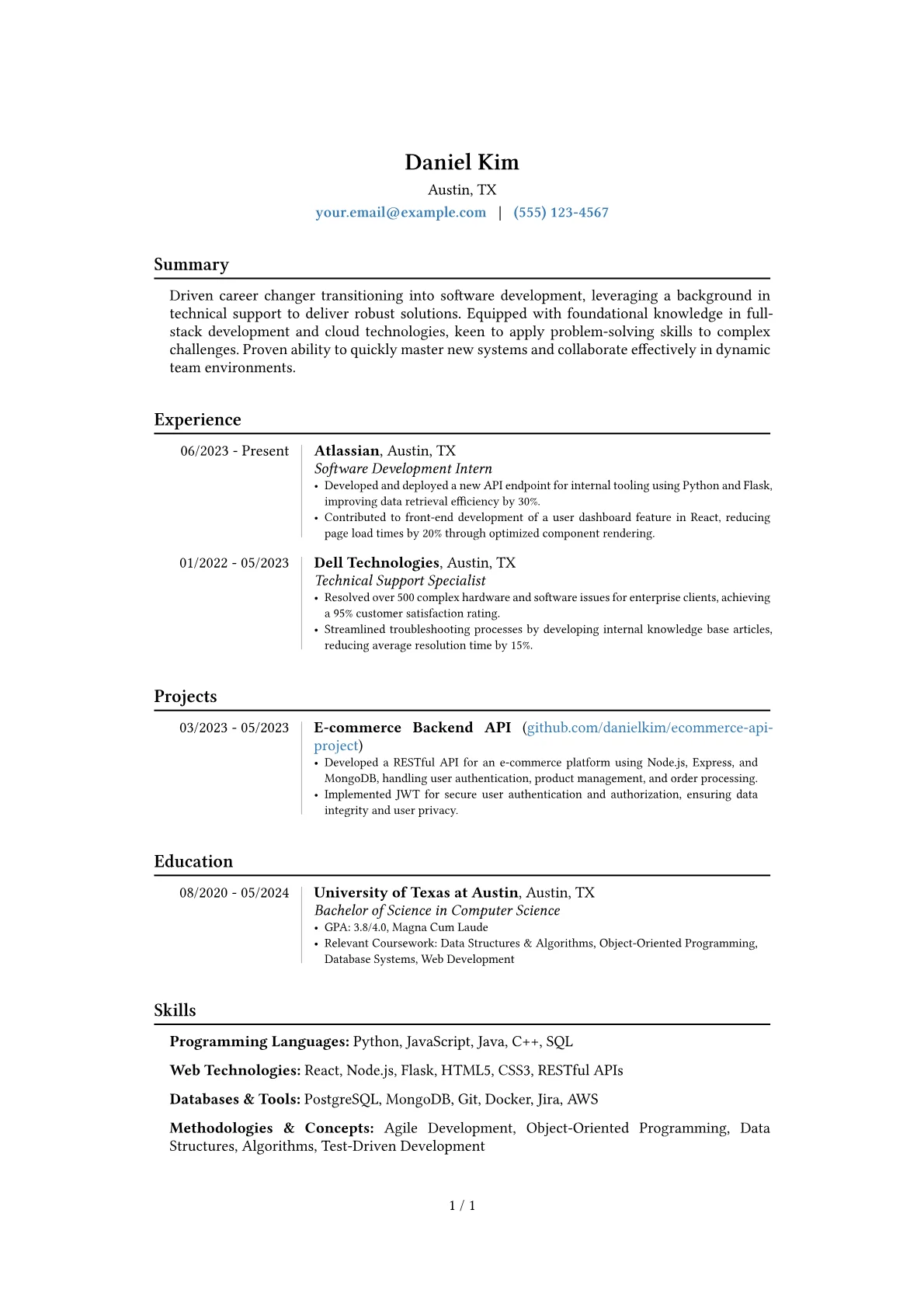 Career changer version - Page 1