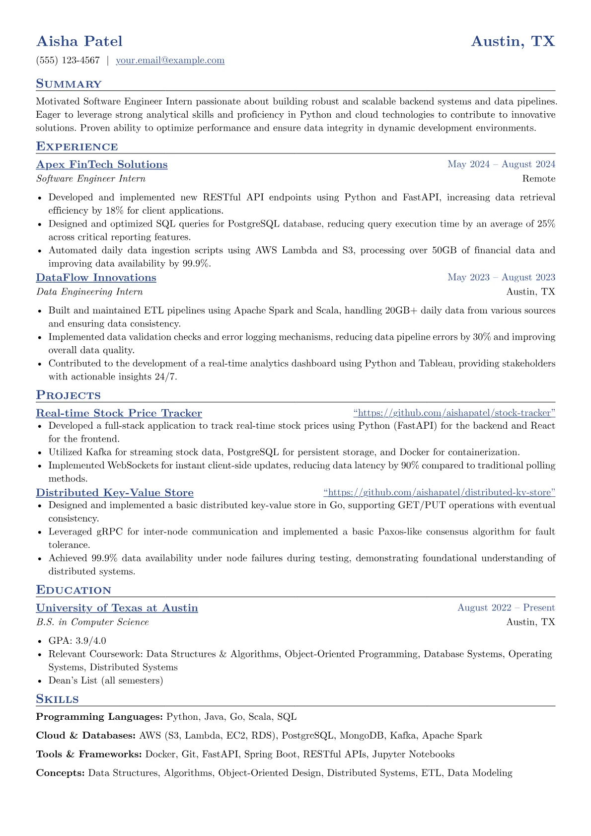 Software Engineer version - Page 1