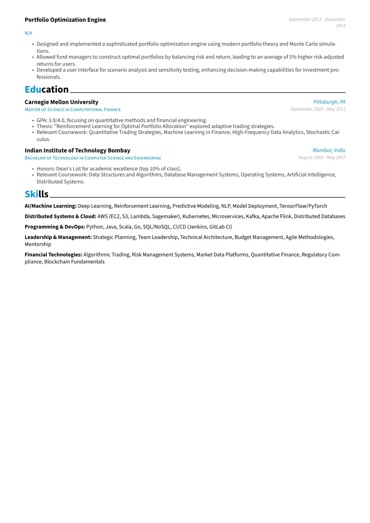 Software Engineering Director resume example, Software Engineering, page 2