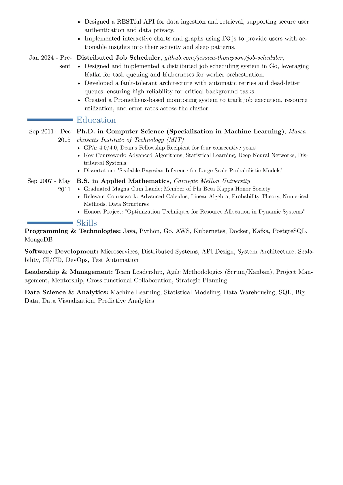 Software Manager resume example, Career changer, page 2