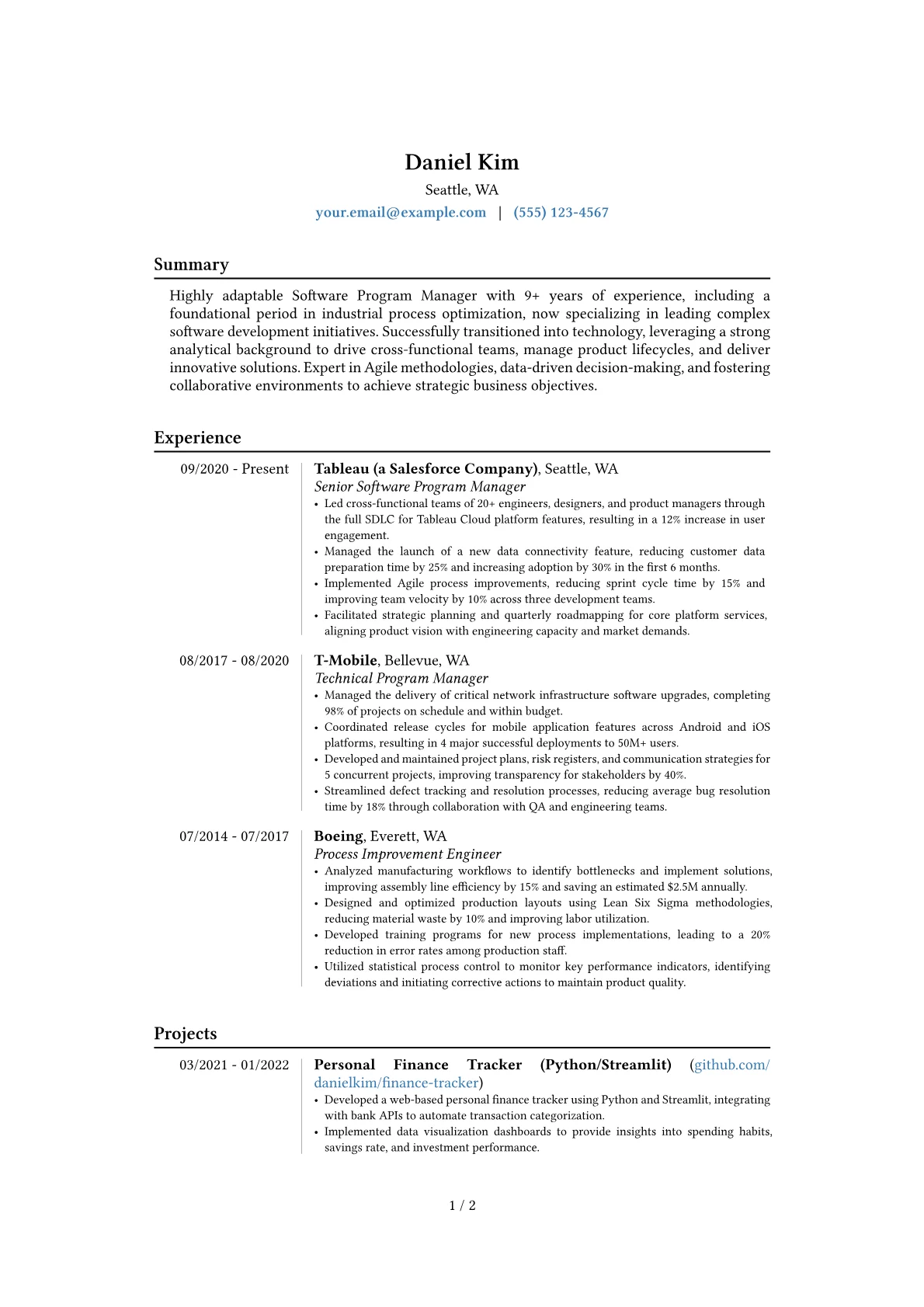 Career changer version - Page 1