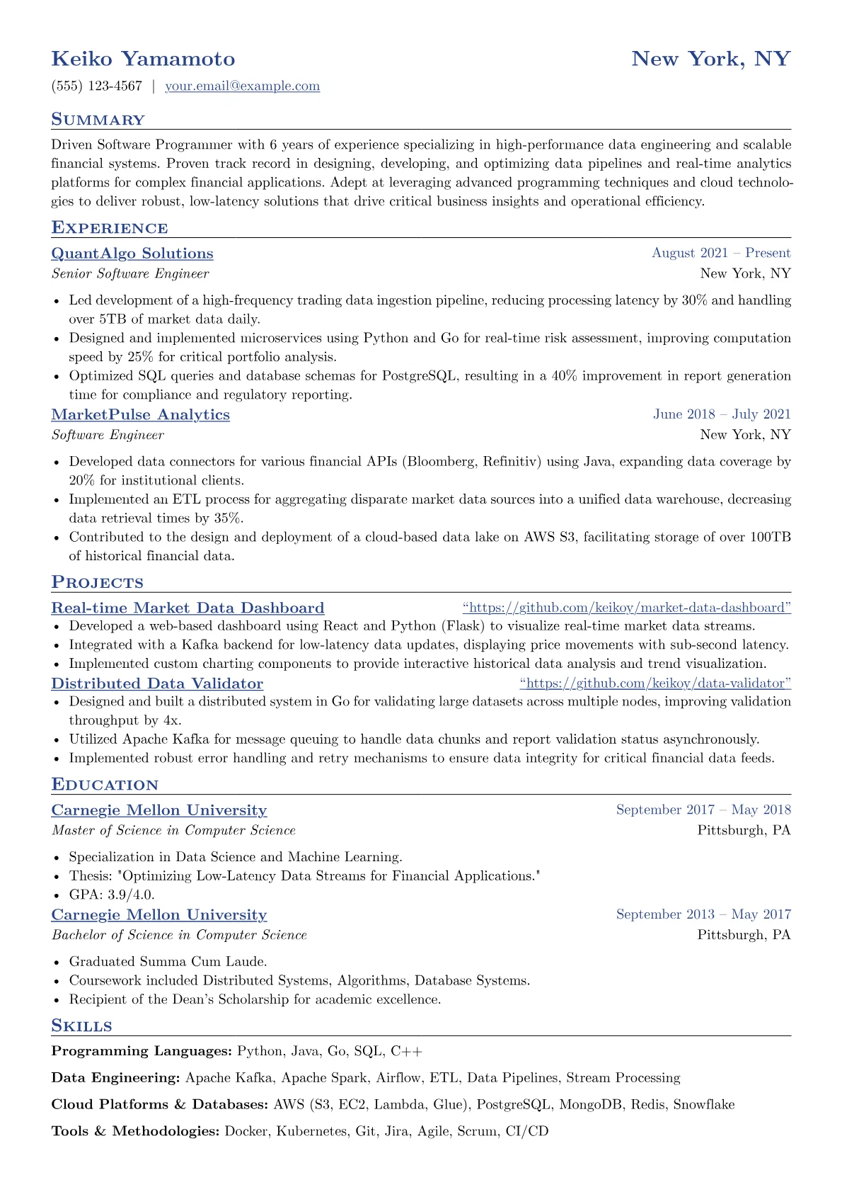 Fintech Data Engineer version - Page 1