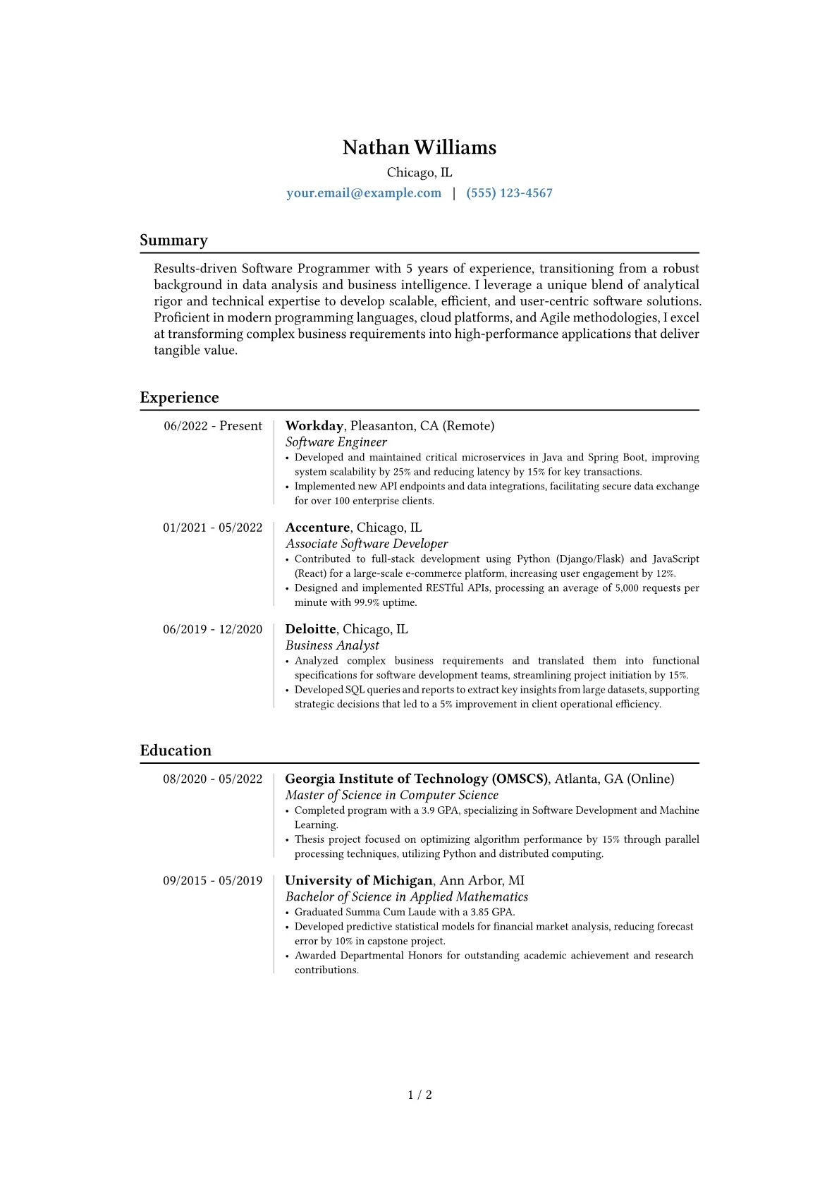 Career changer version - Page 1