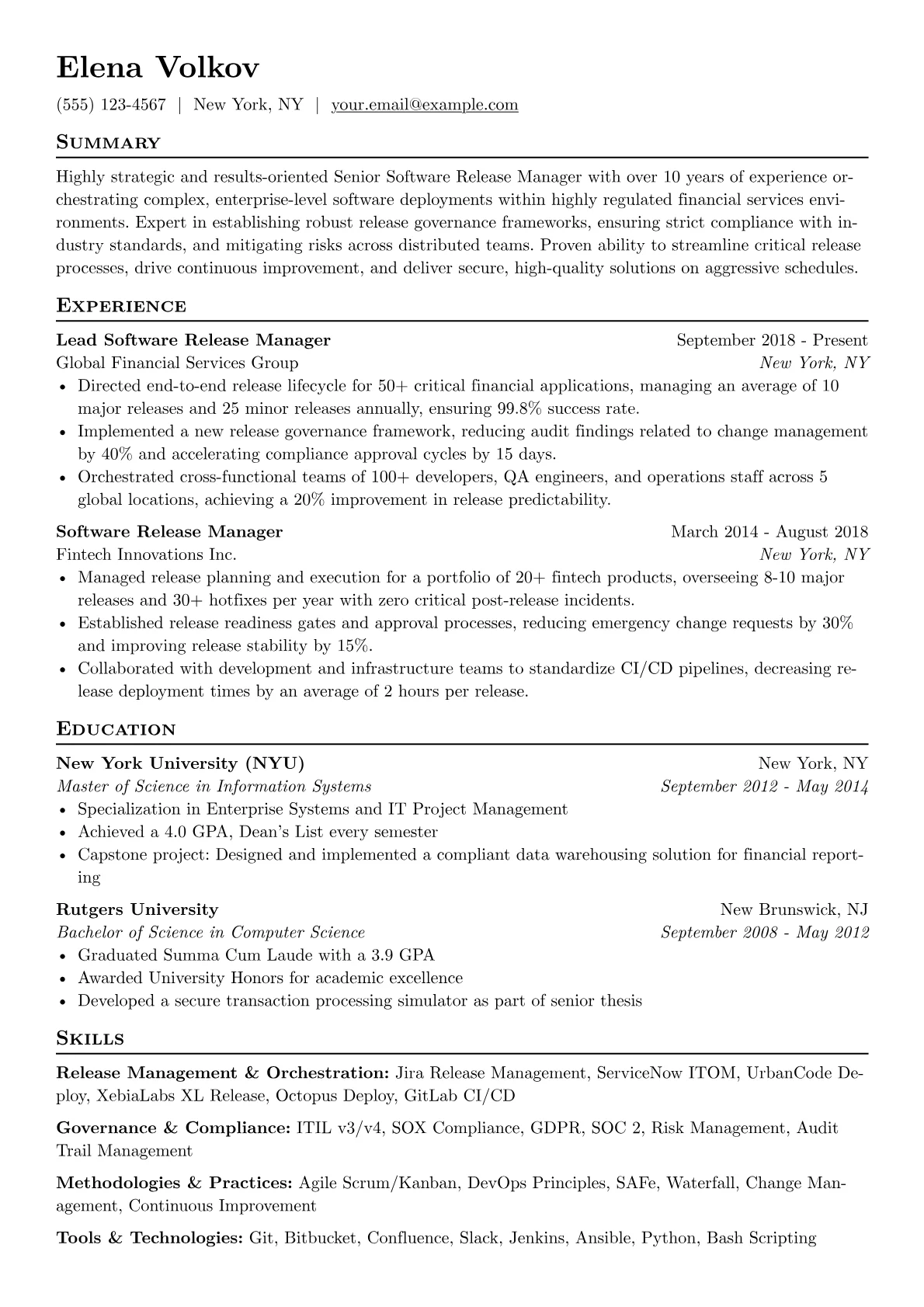 Senior Software version - Page 1