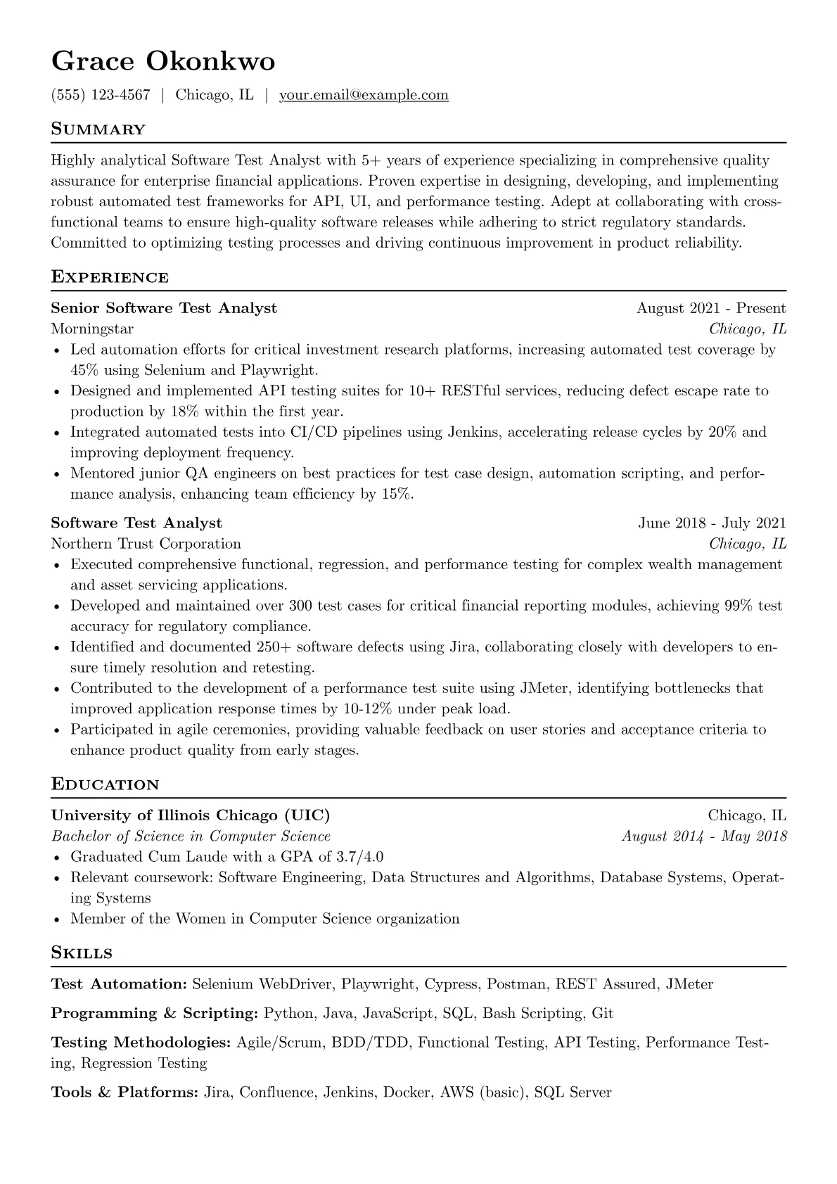 Software Test Analyst version - Page 1