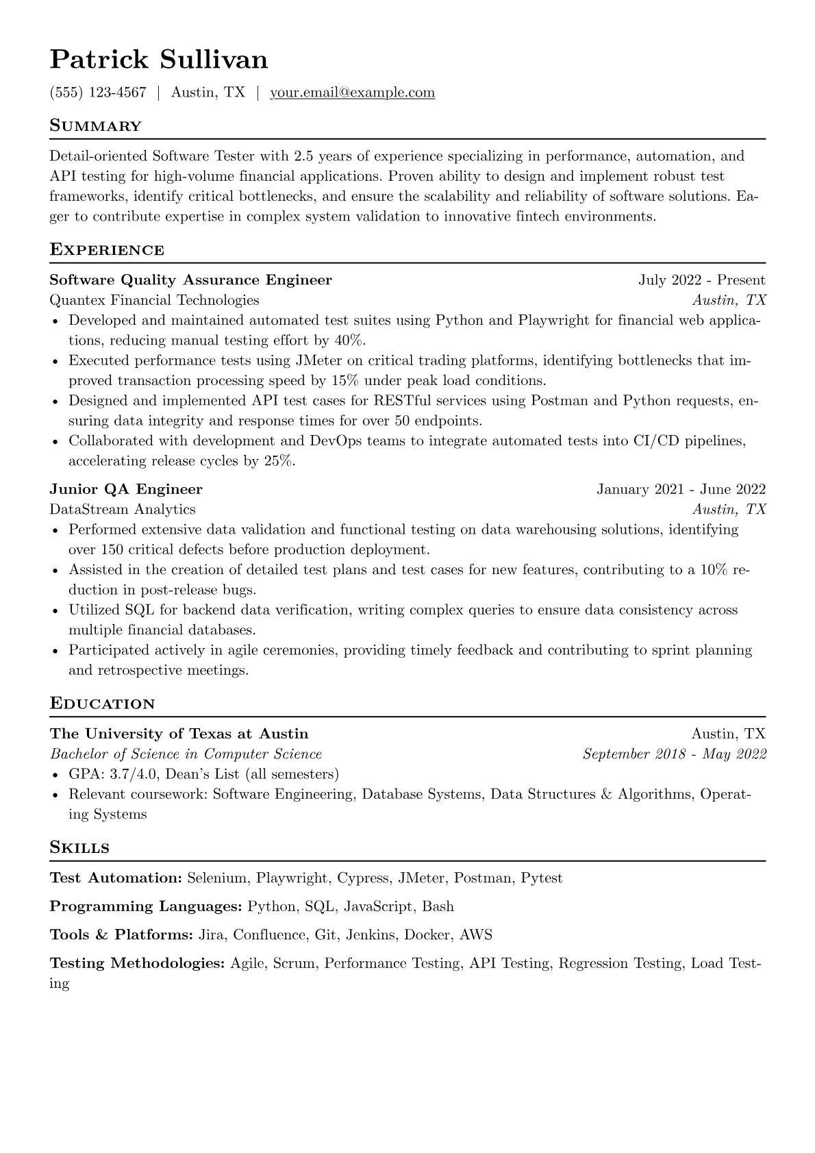 Software Tester version - Page 1