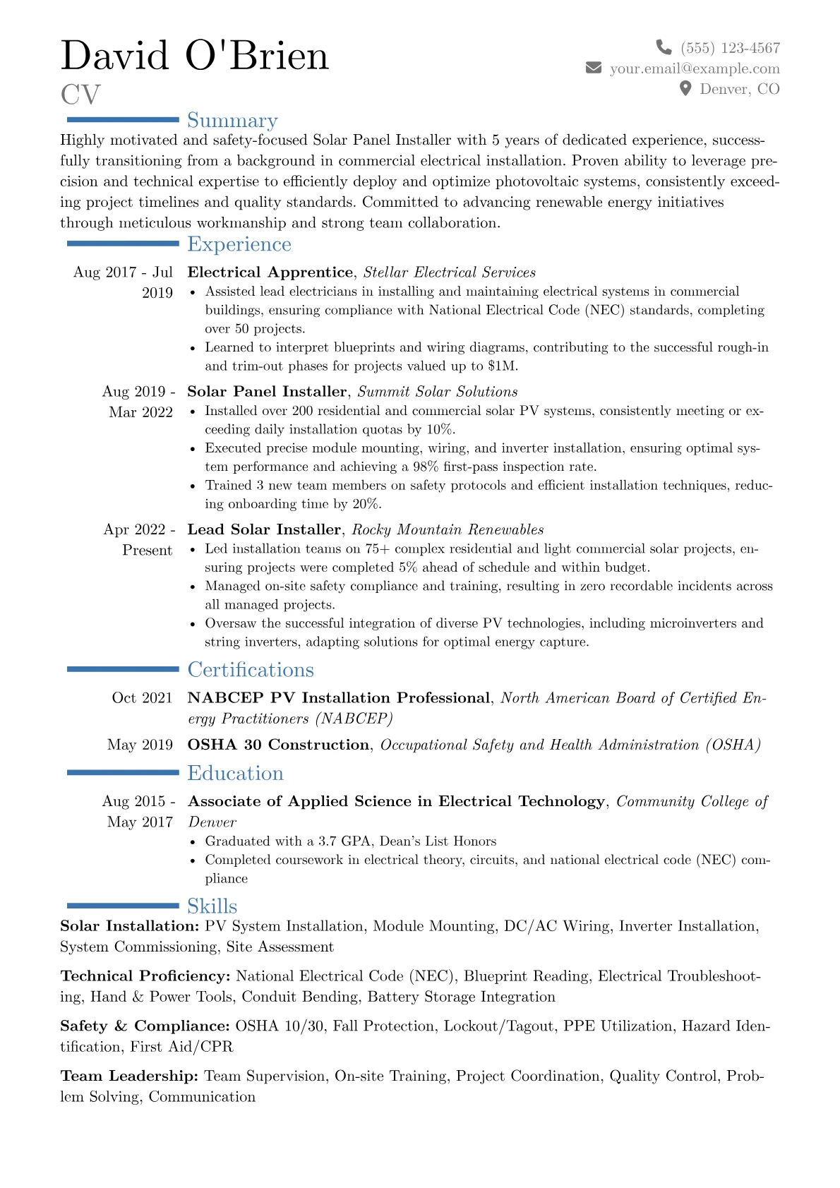 Career changer version - Page 1