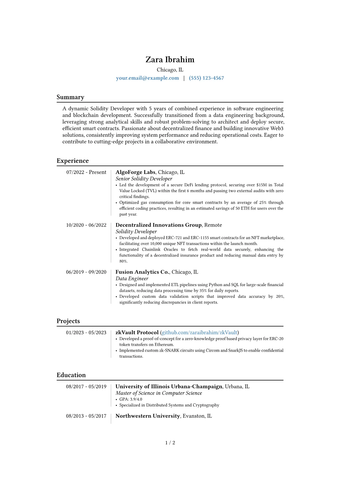 Career changer version - Page 1