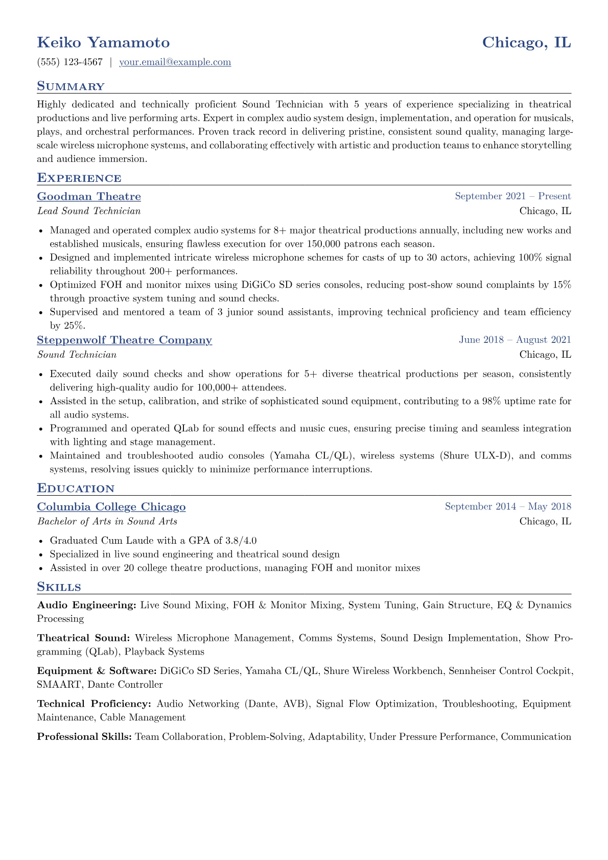 Sound Technician version - Page 1