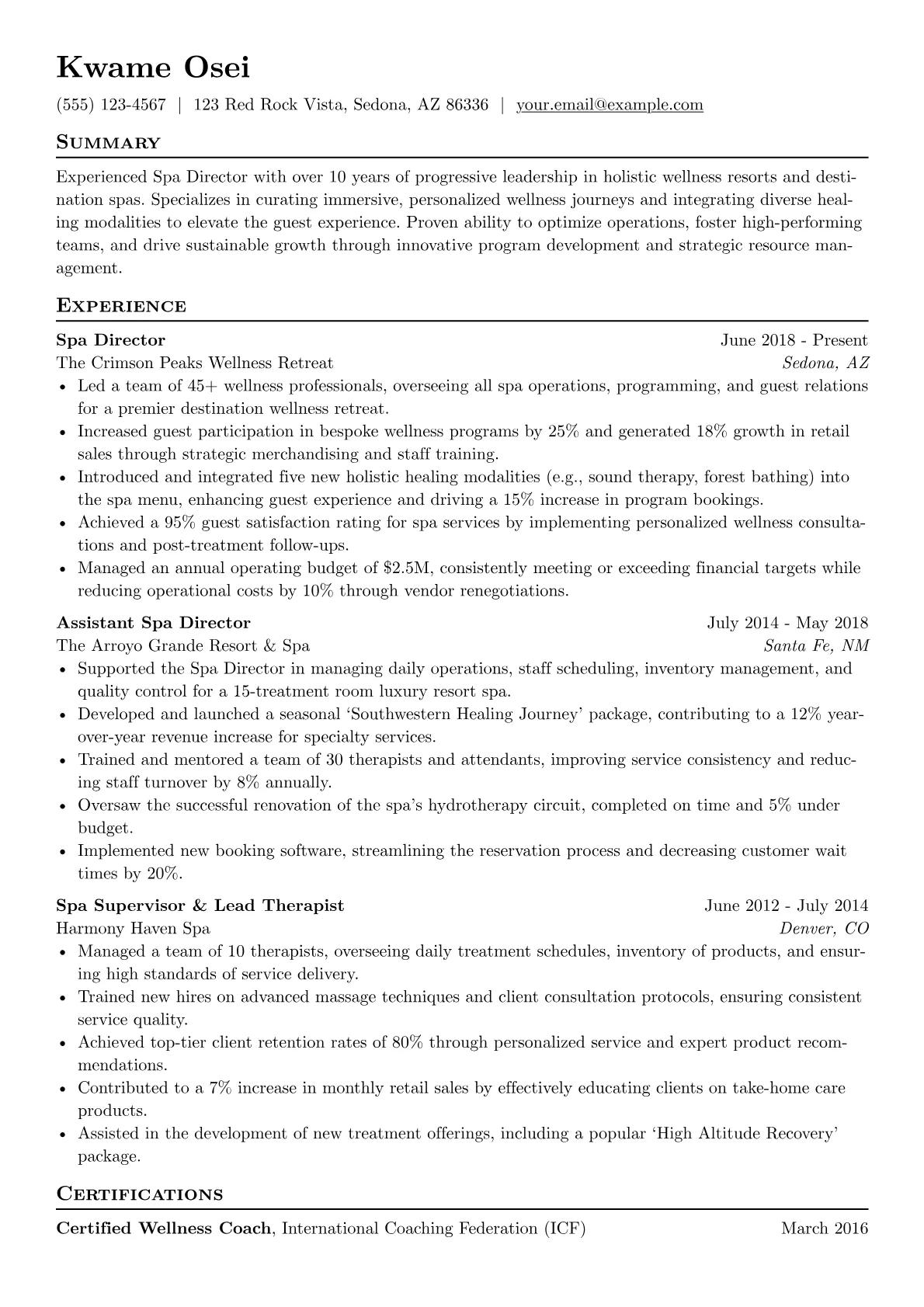 Holistic Wellness Spa version - Page 1