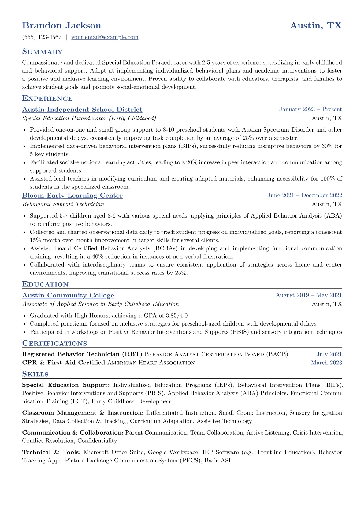 Paraeducator - Early version - Page 1